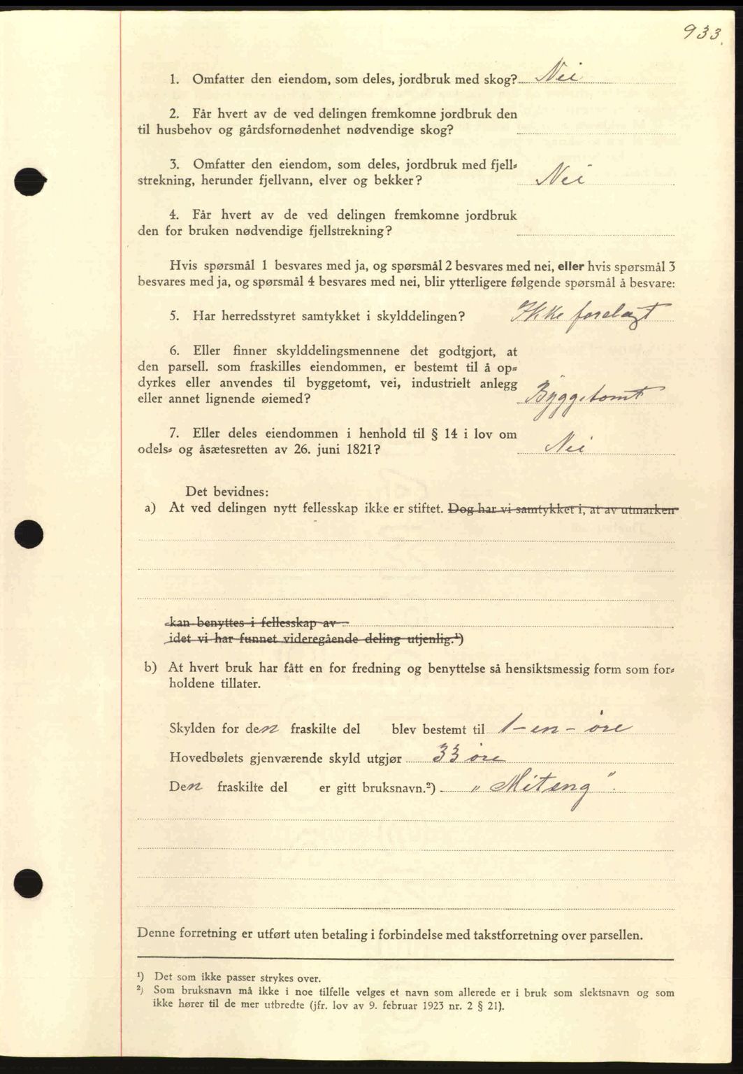 Nordmøre sorenskriveri, AV/SAT-A-4132/1/2/2Ca: Mortgage book no. A86, 1939-1939, Diary no: : 2173/1939