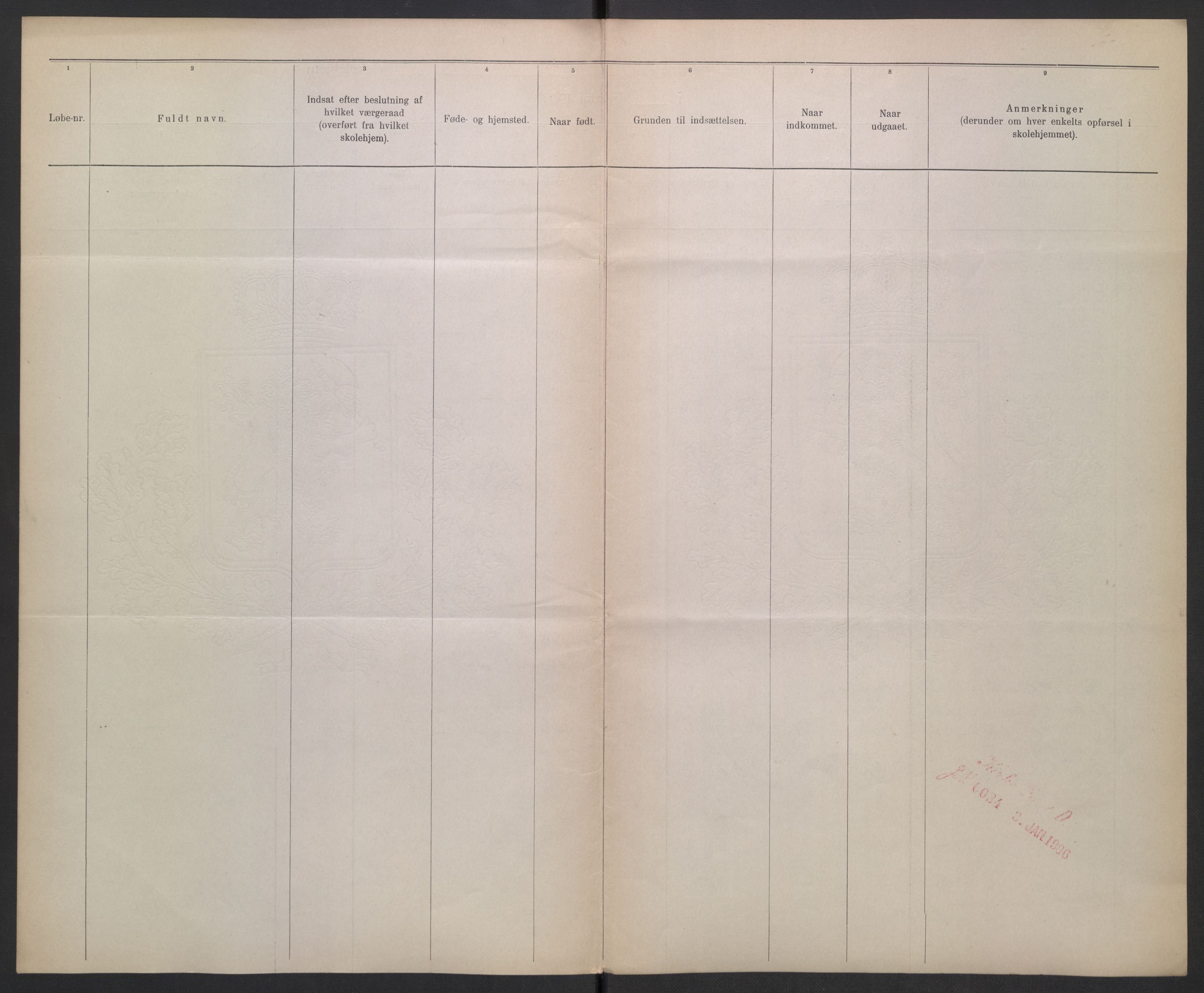 Kirke- og undervisningsdepartementet, 1. skolekontor D, RA/S-1021/F/Fg/Fga/L0084/0003: -- / Elevfortegnelser, skolehjem for gutter. Toftes gave skolehjem., 1902-1913, p. 127