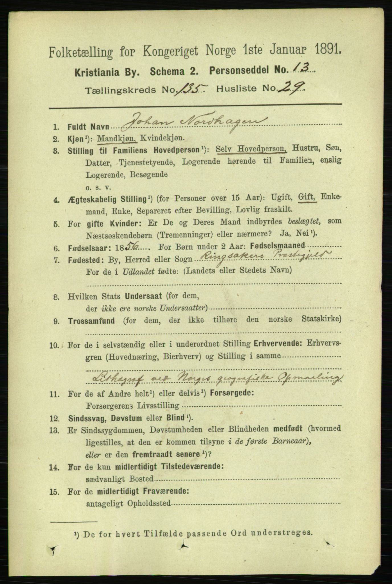 RA, 1891 census for 0301 Kristiania, 1891, p. 74914