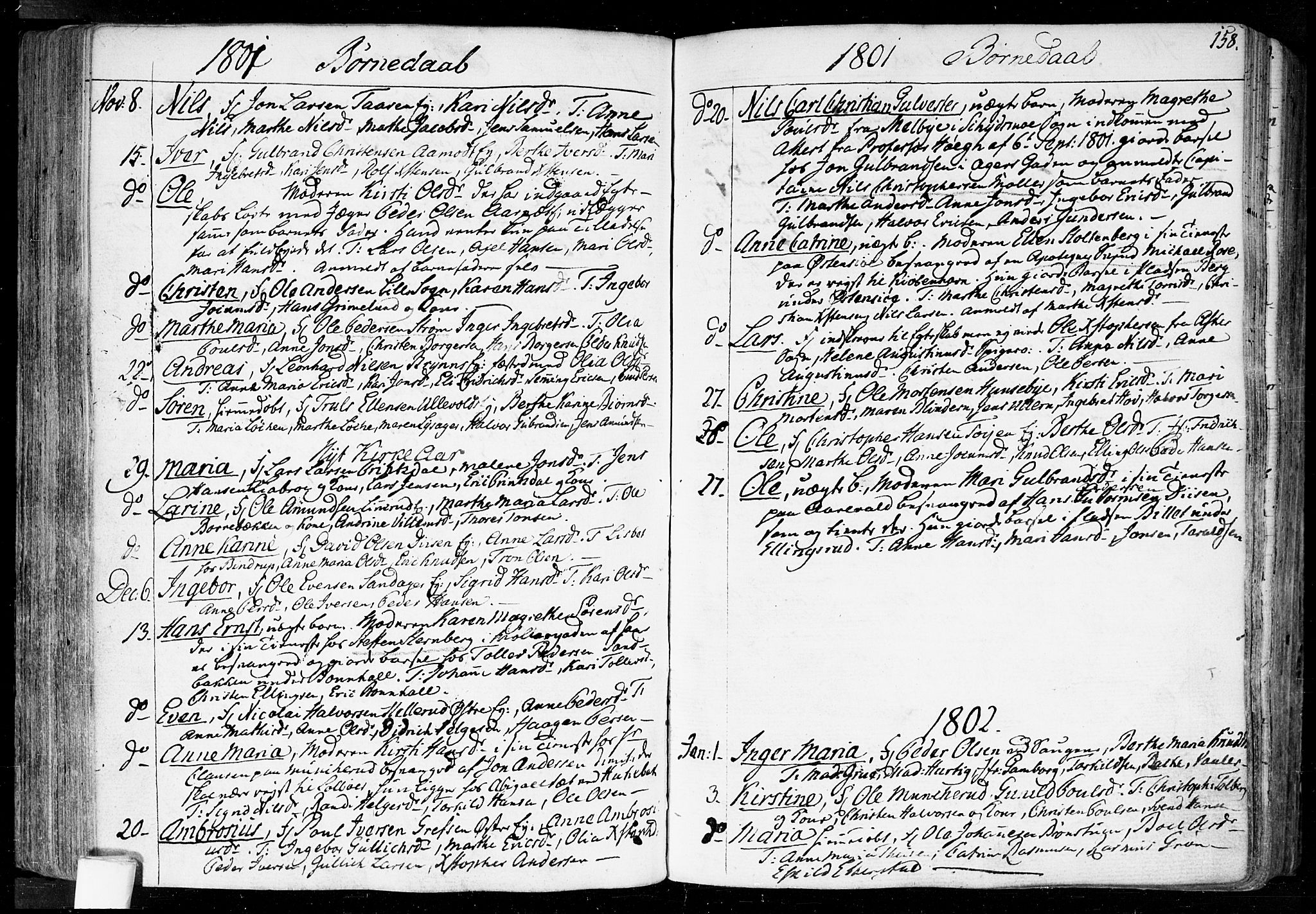 Aker prestekontor kirkebøker, SAO/A-10861/F/L0010: Parish register (official) no. 10, 1786-1809, p. 158