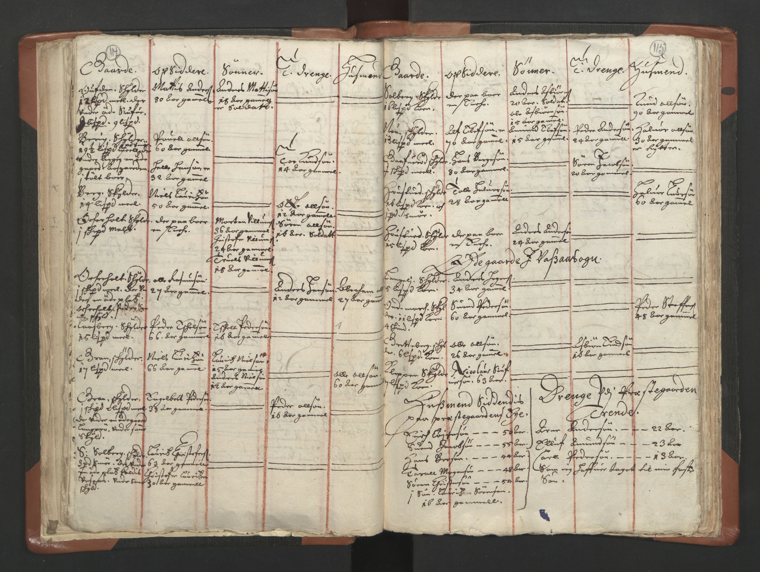 RA, Vicar's Census 1664-1666, no. 10: Tønsberg deanery, 1664-1666, p. 114-115