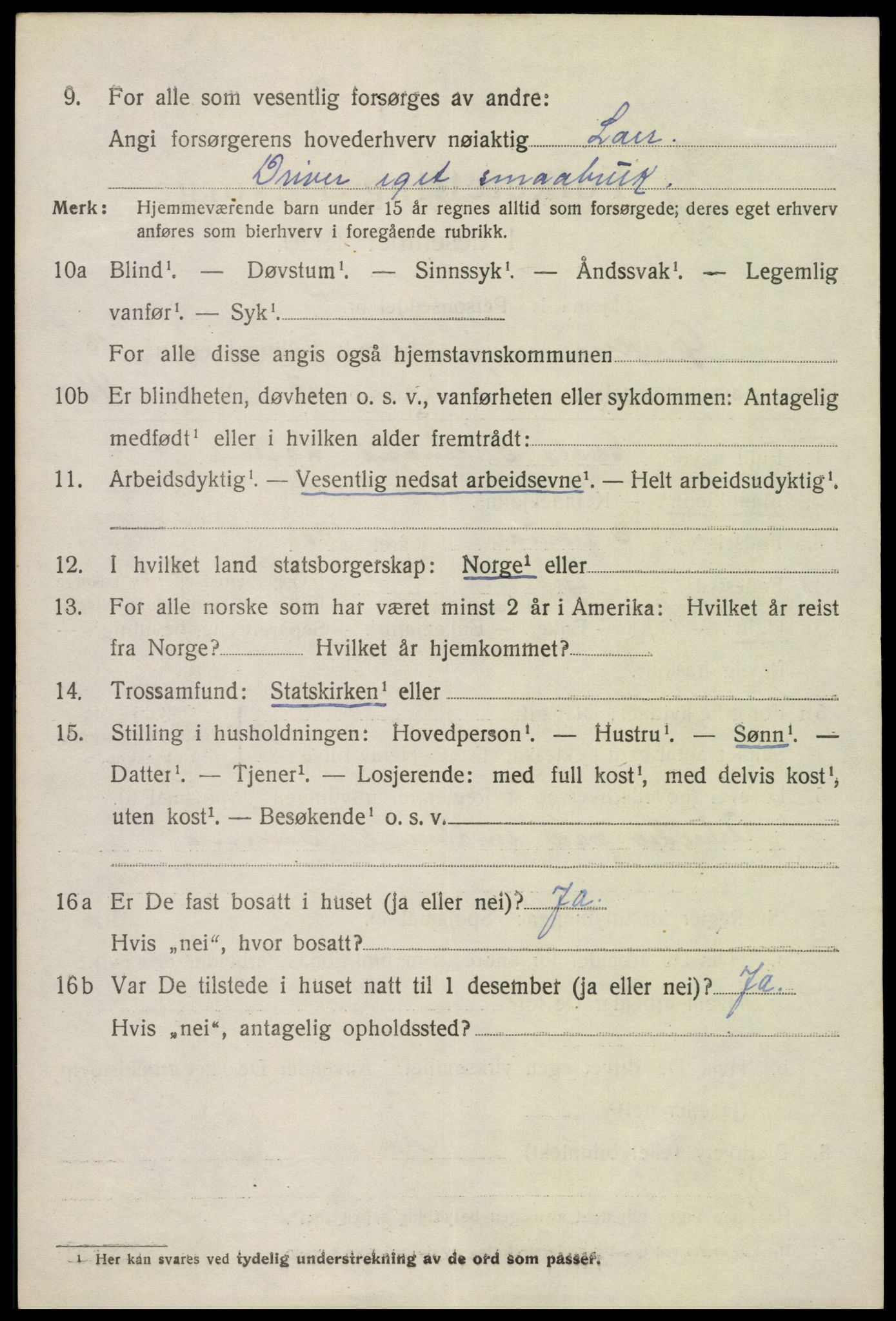 SAKO, 1920 census for Gjerpen, 1920, p. 14039