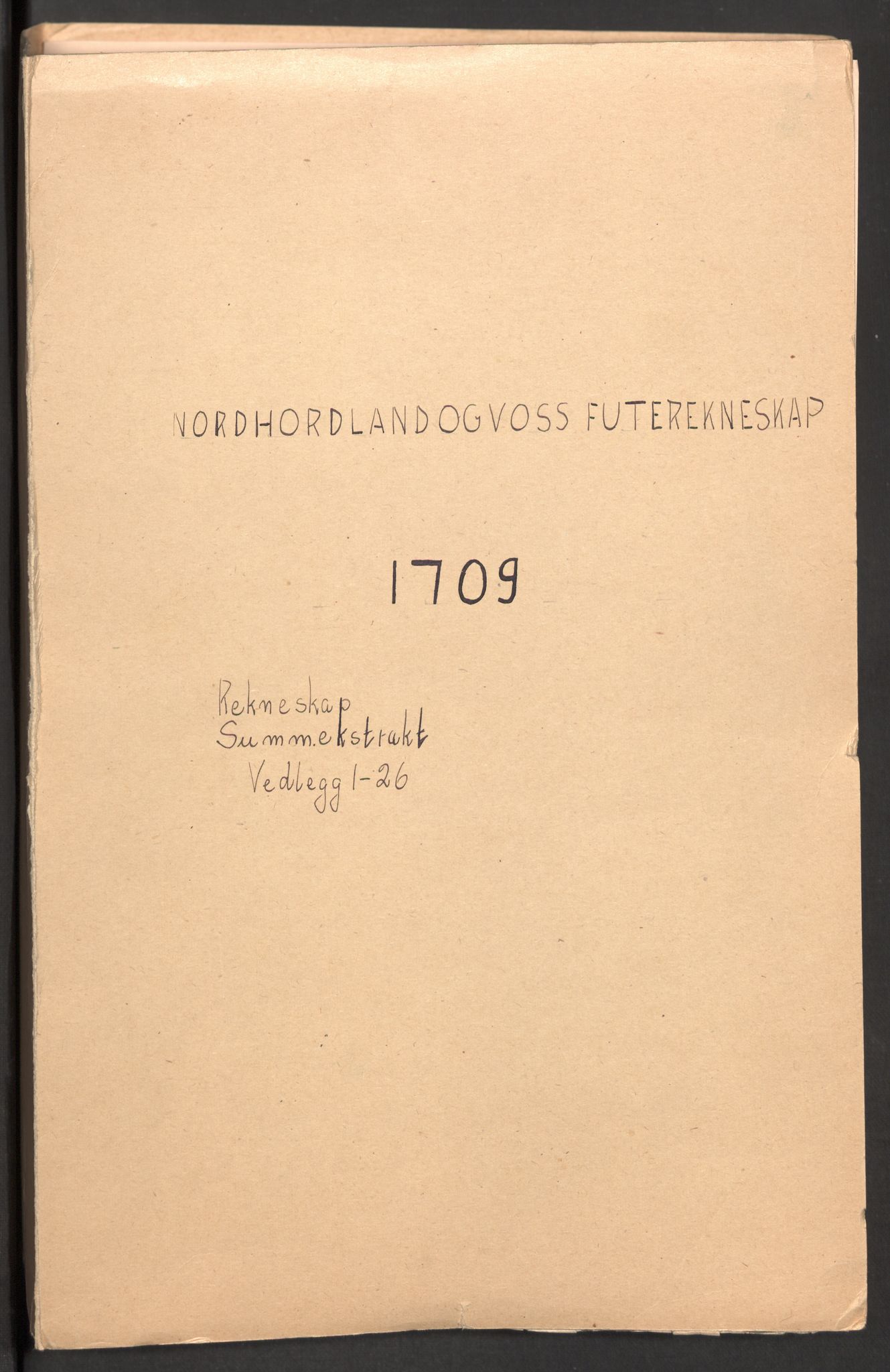 Rentekammeret inntil 1814, Reviderte regnskaper, Fogderegnskap, RA/EA-4092/R51/L3190: Fogderegnskap Nordhordland og Voss, 1709, p. 2
