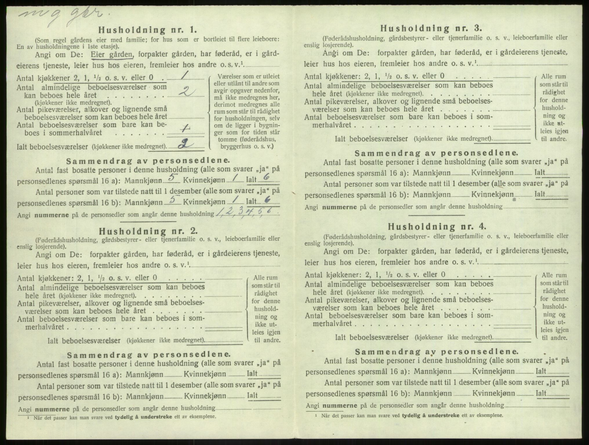 SAB, 1920 census for Luster, 1920, p. 434