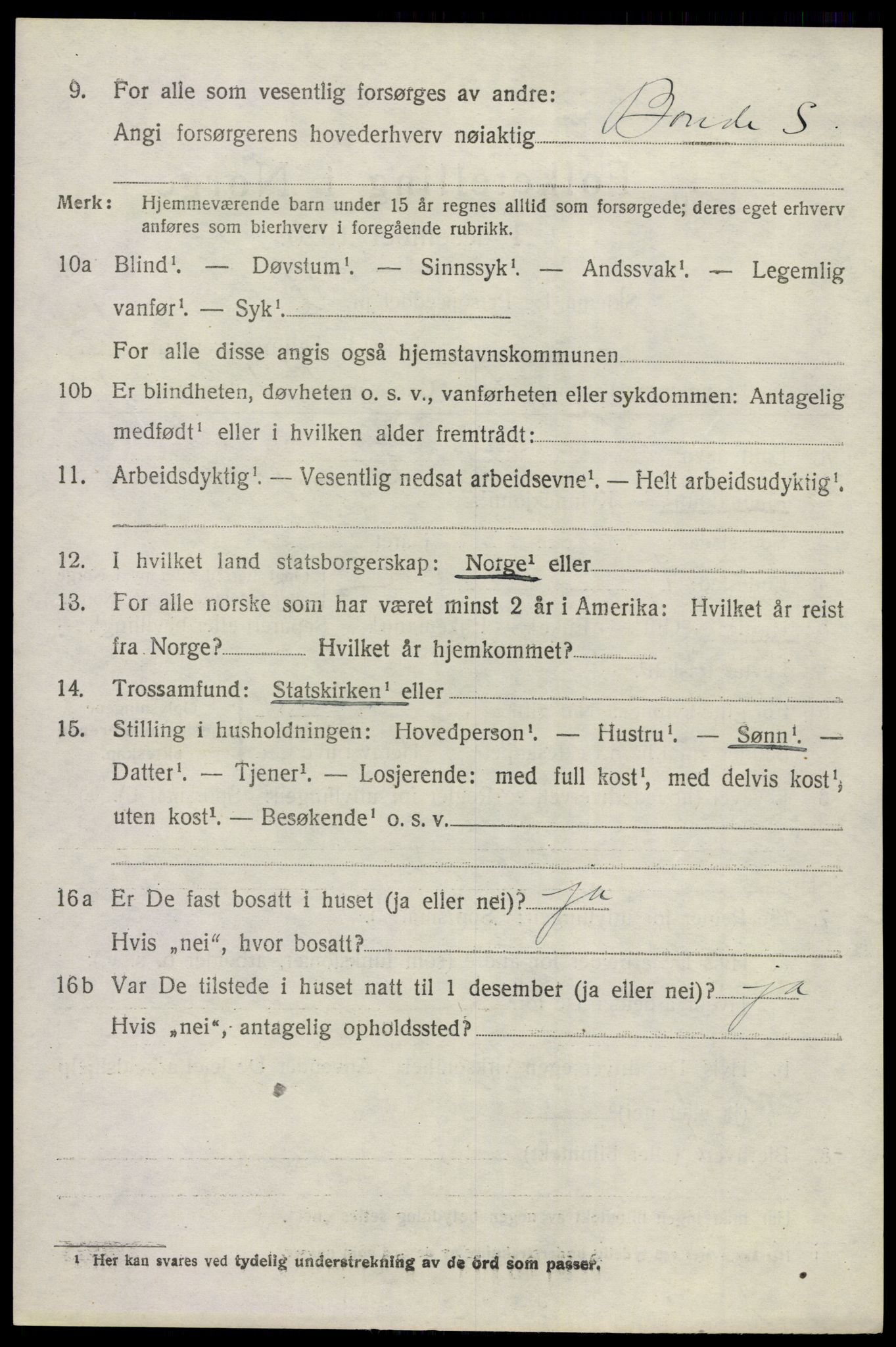 SAKO, 1920 census for Sigdal, 1920, p. 8509