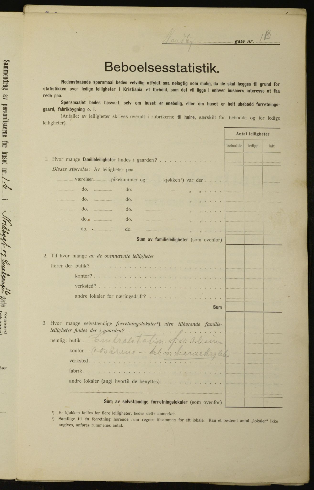 OBA, Municipal Census 1912 for Kristiania, 1912, p. 72018