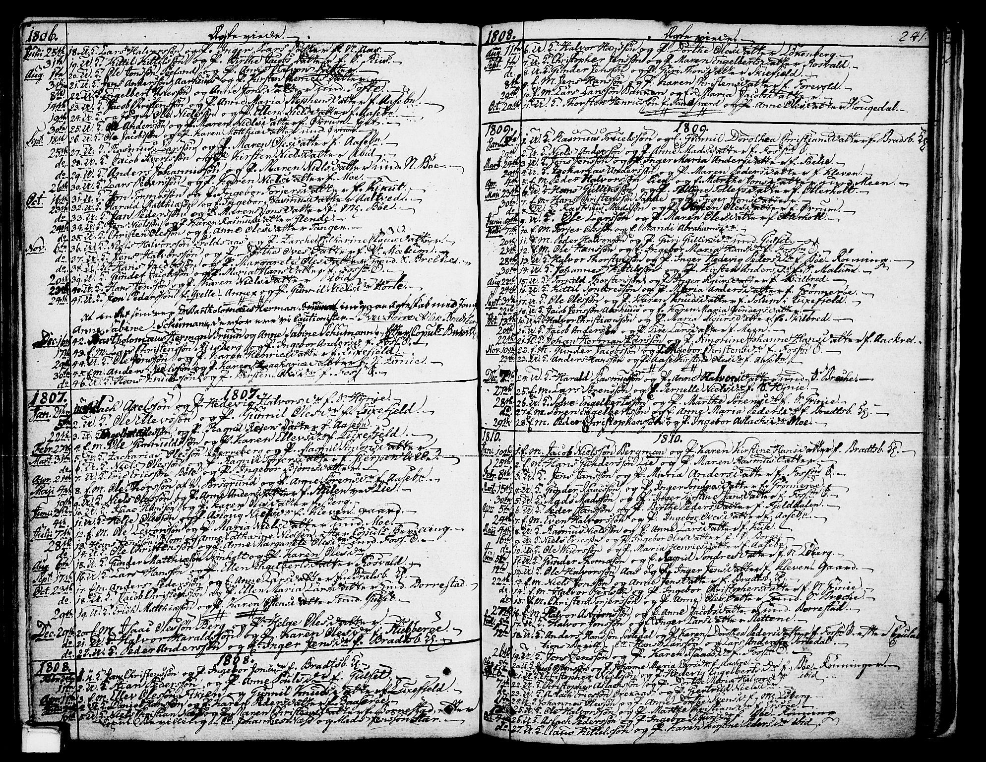 Gjerpen kirkebøker, SAKO/A-265/F/Fa/L0003: Parish register (official) no. I 3, 1796-1814, p. 241