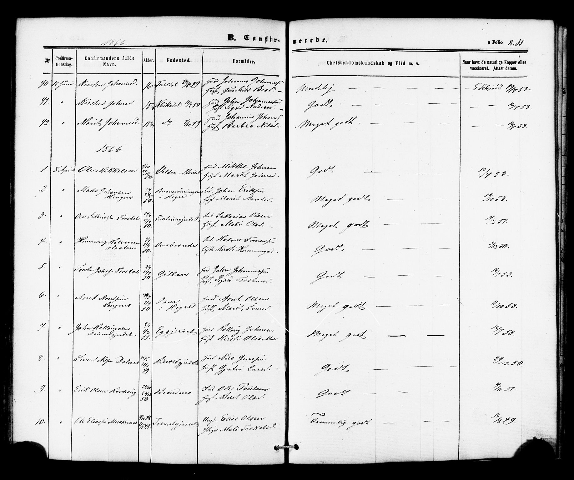 Ministerialprotokoller, klokkerbøker og fødselsregistre - Nord-Trøndelag, SAT/A-1458/706/L0041: Parish register (official) no. 706A02, 1862-1877, p. 55
