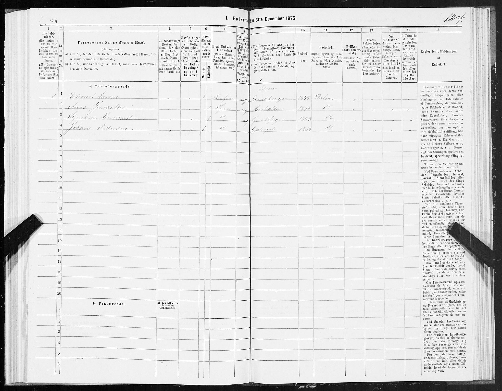 SAT, 1875 census for 1617P Hitra, 1875, p. 3124