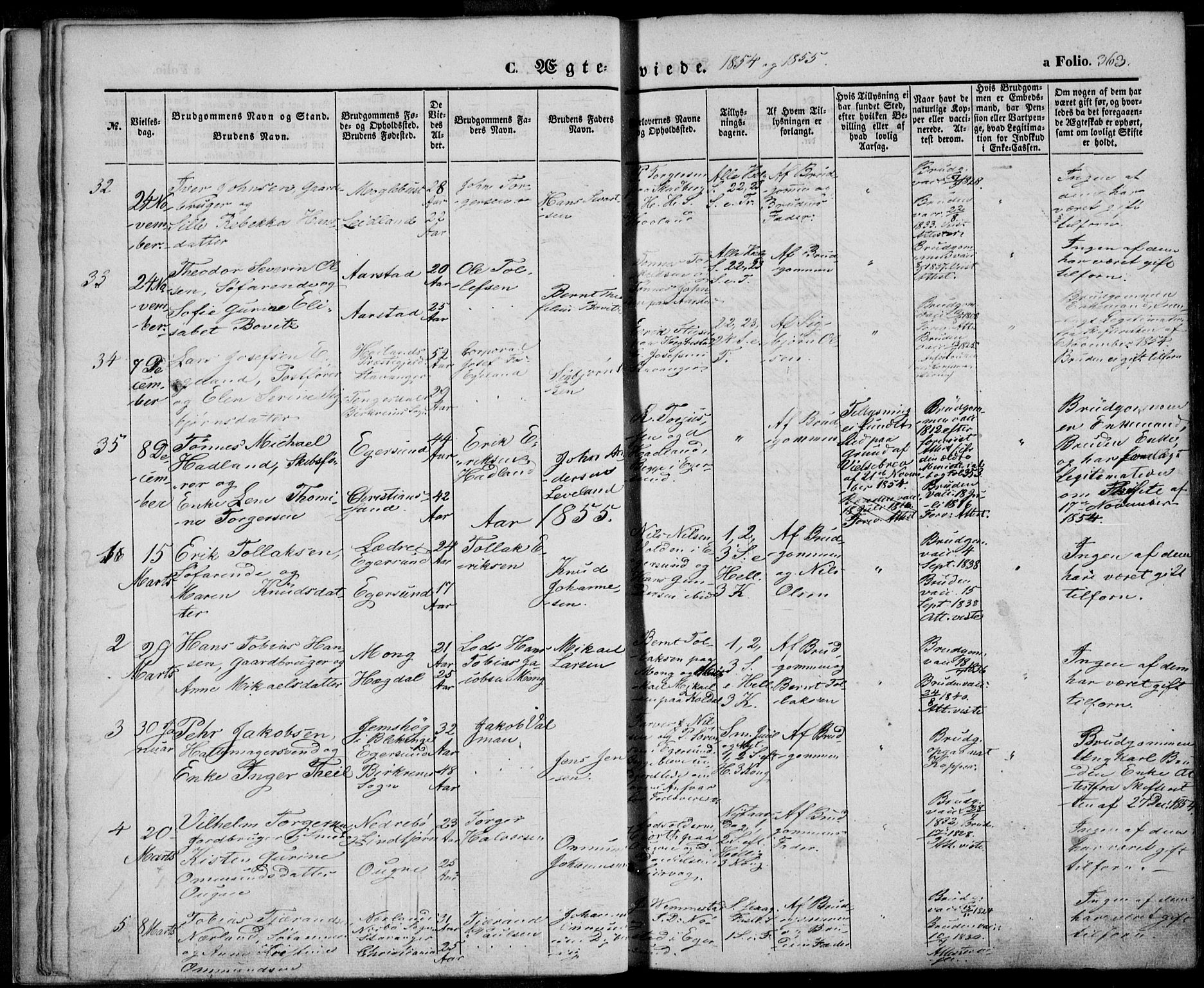 Eigersund sokneprestkontor, SAST/A-101807/S08/L0013: Parish register (official) no. A 12.2, 1850-1865, p. 363