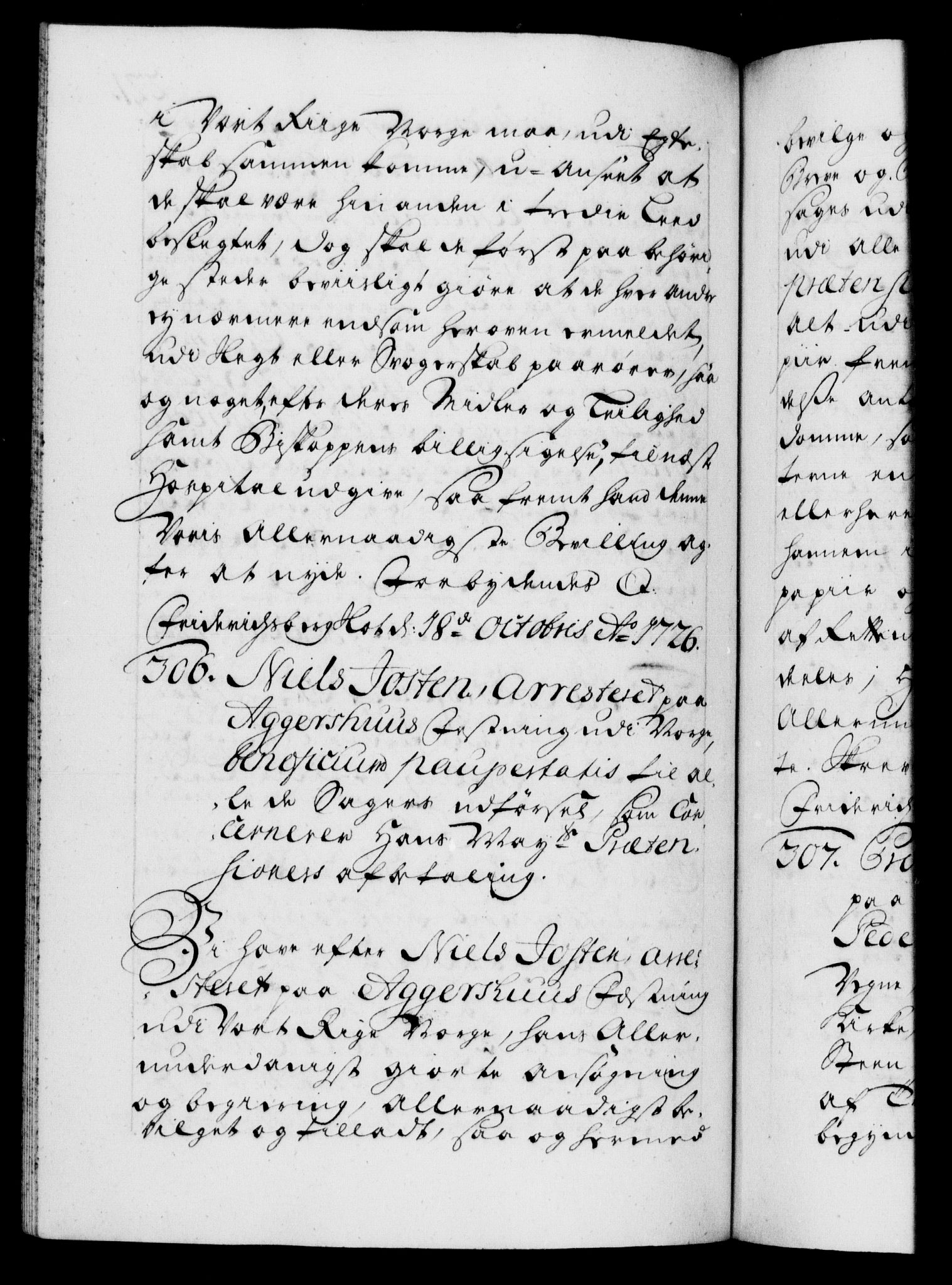 Danske Kanselli 1572-1799, AV/RA-EA-3023/F/Fc/Fca/Fcaa/L0025: Norske registre, 1726-1728, p. 221b