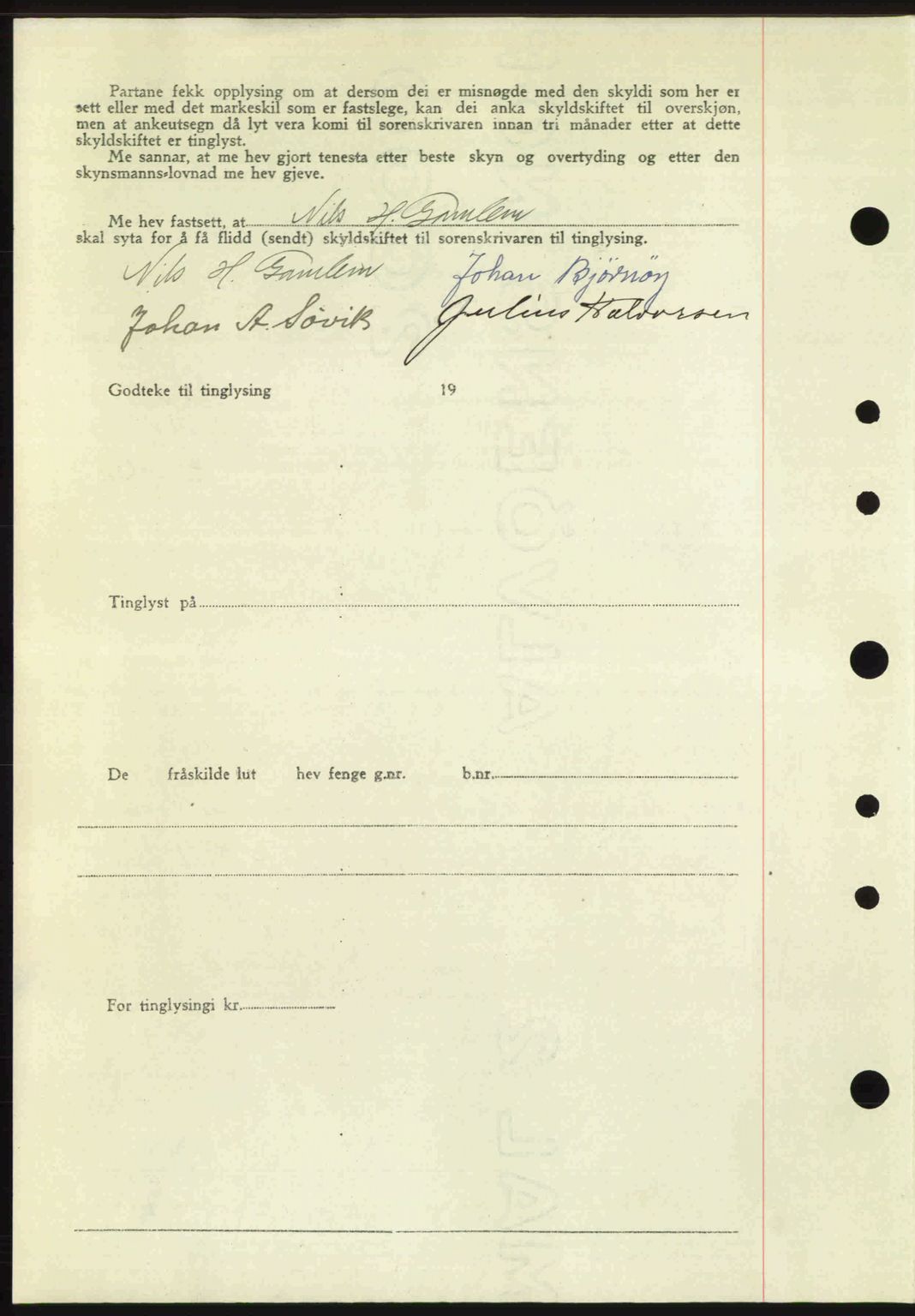 Nordre Sunnmøre sorenskriveri, AV/SAT-A-0006/1/2/2C/2Ca: Mortgage book no. A29, 1948-1949, Diary no: : 2017/1948