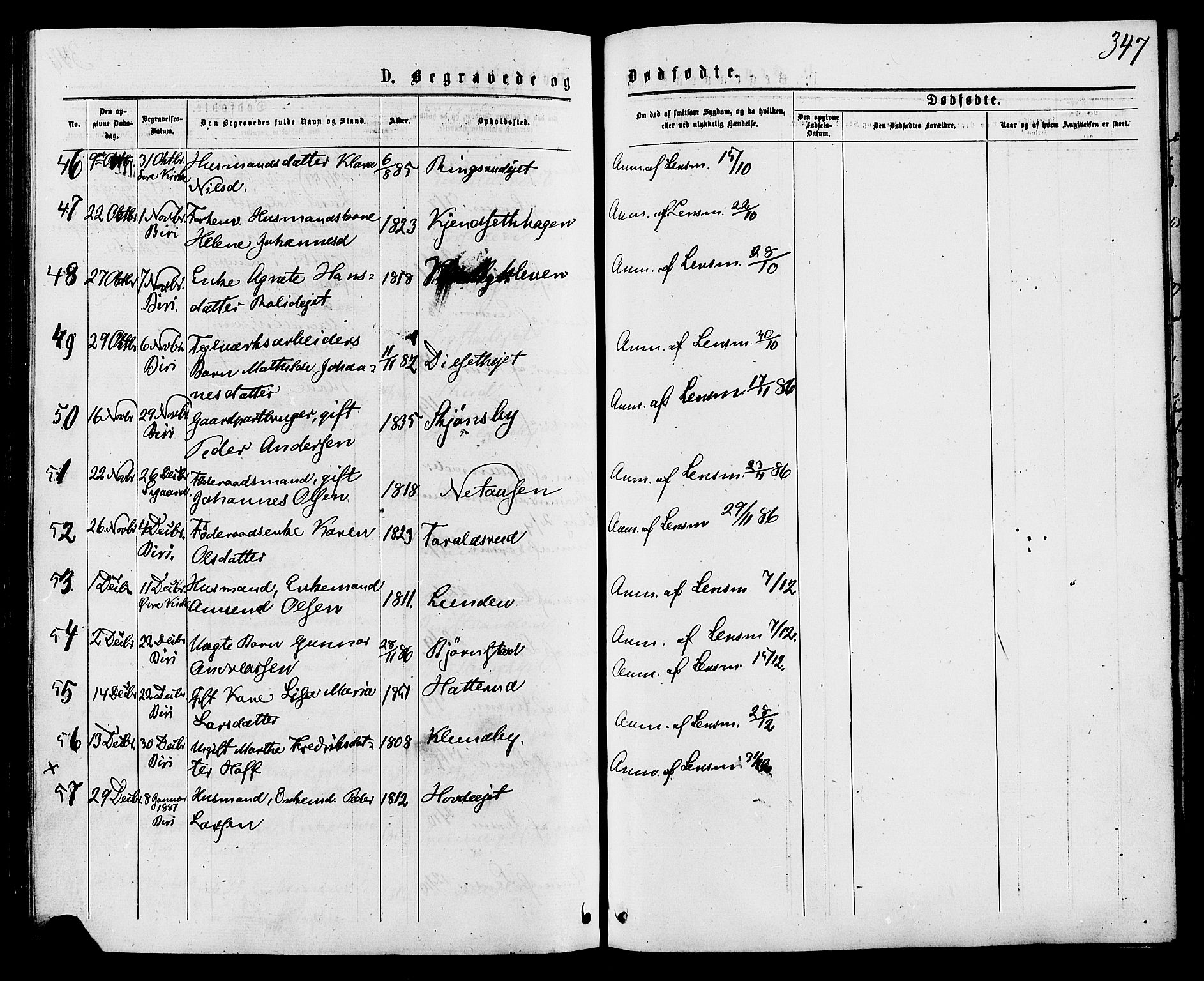 Biri prestekontor, AV/SAH-PREST-096/H/Ha/Haa/L0006: Parish register (official) no. 6, 1877-1886, p. 347