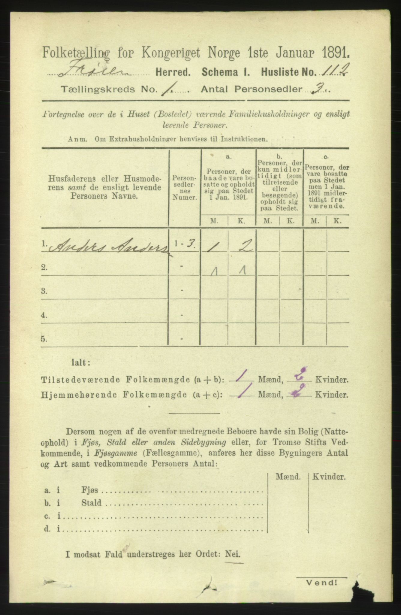 RA, 1891 census for 1619 Frøya, 1891, p. 139