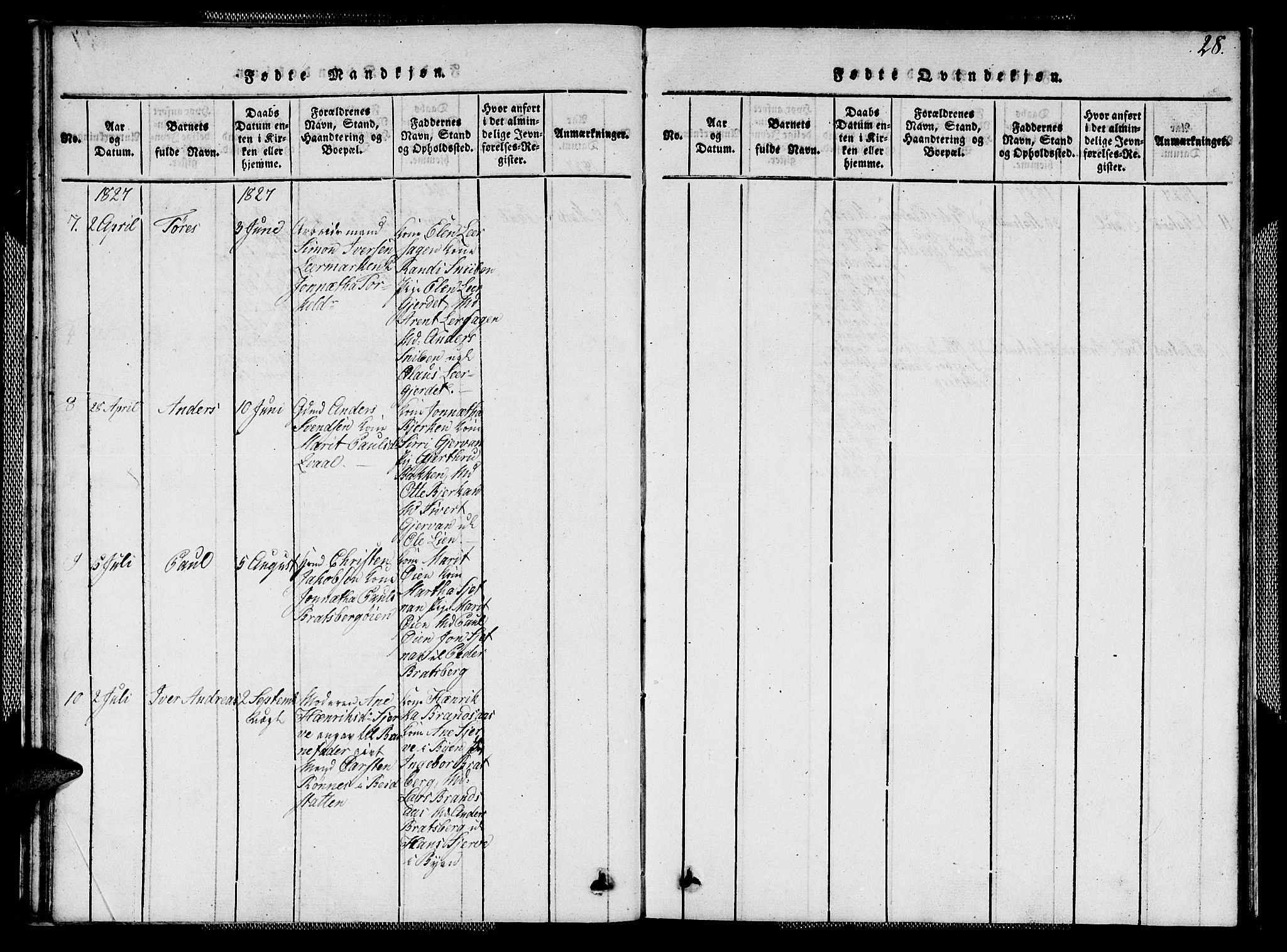 Ministerialprotokoller, klokkerbøker og fødselsregistre - Sør-Trøndelag, AV/SAT-A-1456/608/L0336: Parish register (copy) no. 608C02, 1817-1827, p. 28