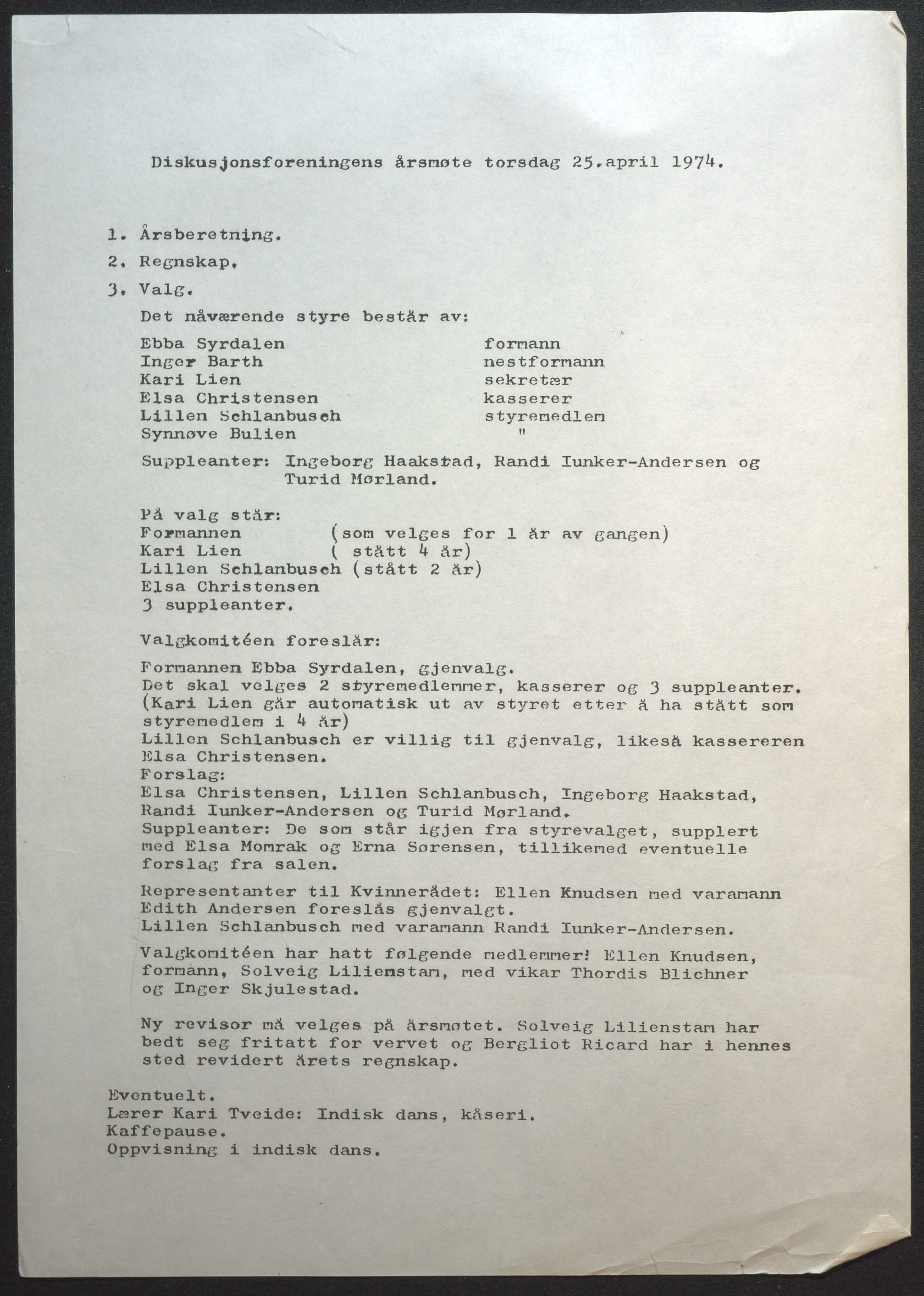 Samling av foreningsarkiv. A-Å, AAKS/PA-1059/F/L0012: Foreninger, Arendal, 1969-1976