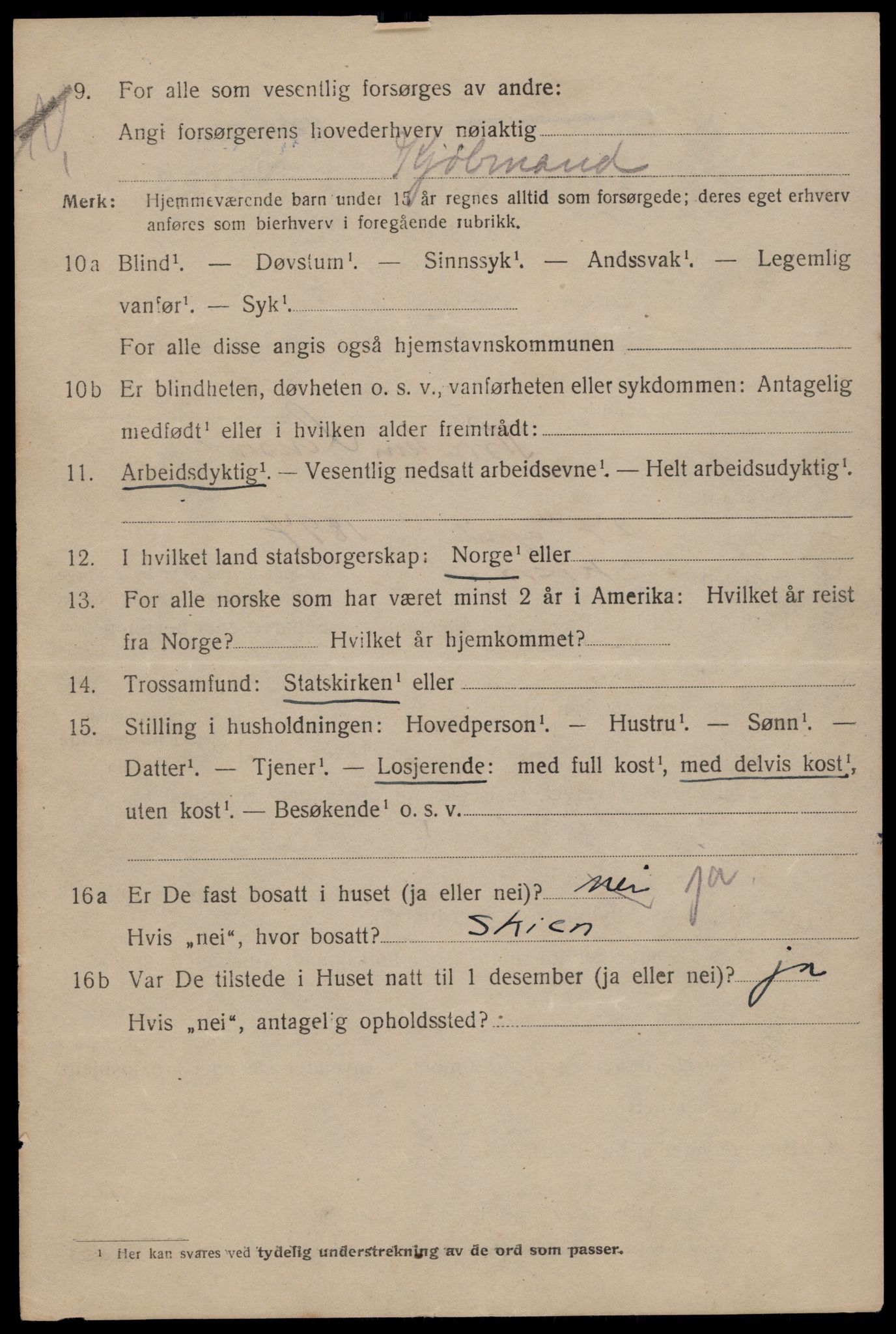 SAT, 1920 census for Trondheim, 1920, p. 77209