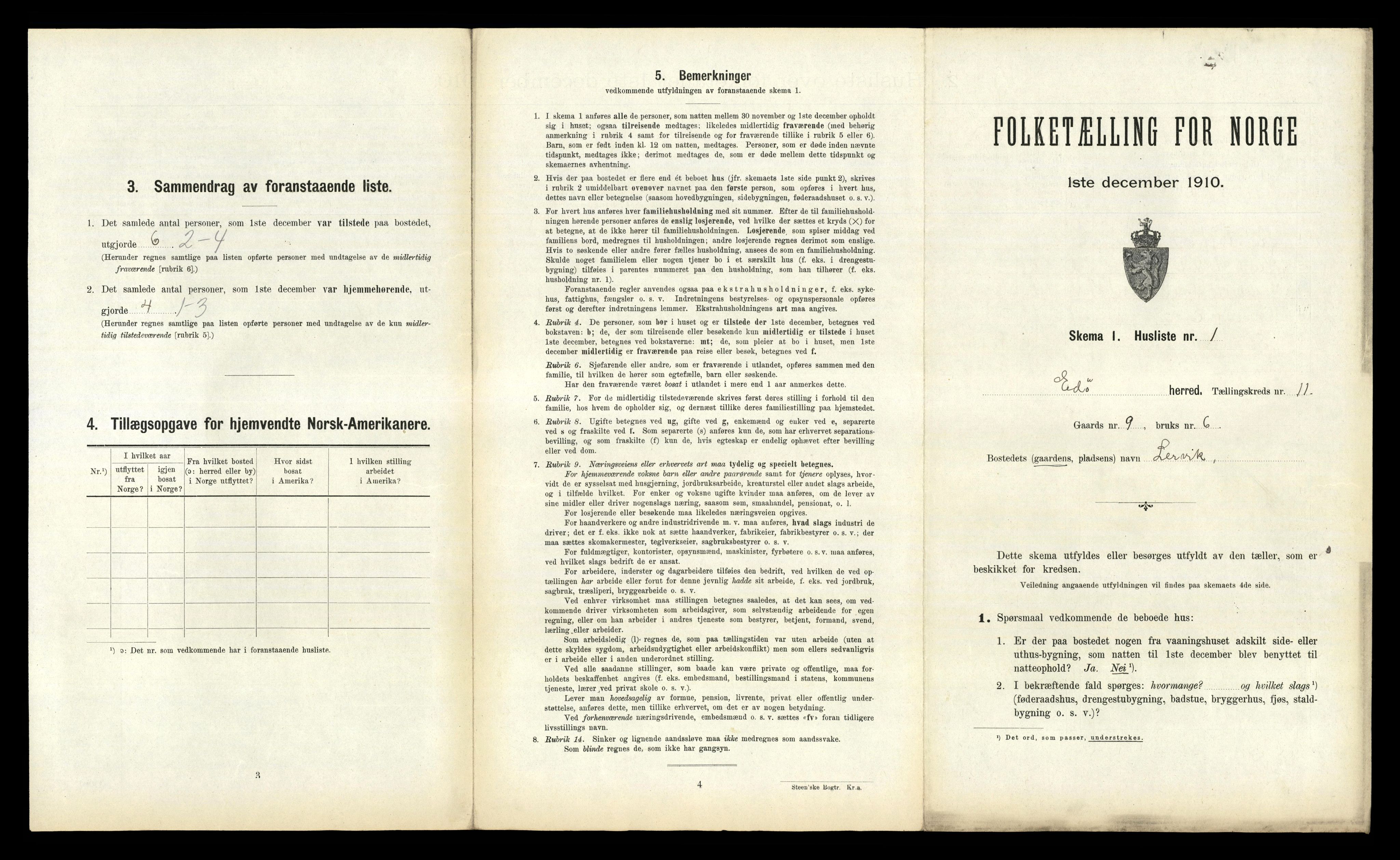 RA, 1910 census for Edøy, 1910, p. 964