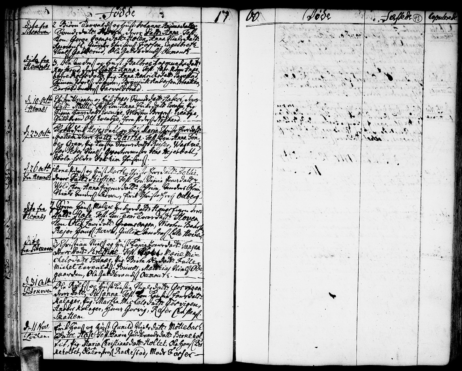 Høland prestekontor Kirkebøker, AV/SAO-A-10346a/F/Fa/L0004: Parish register (official) no. I 4, 1757-1780, p. 43