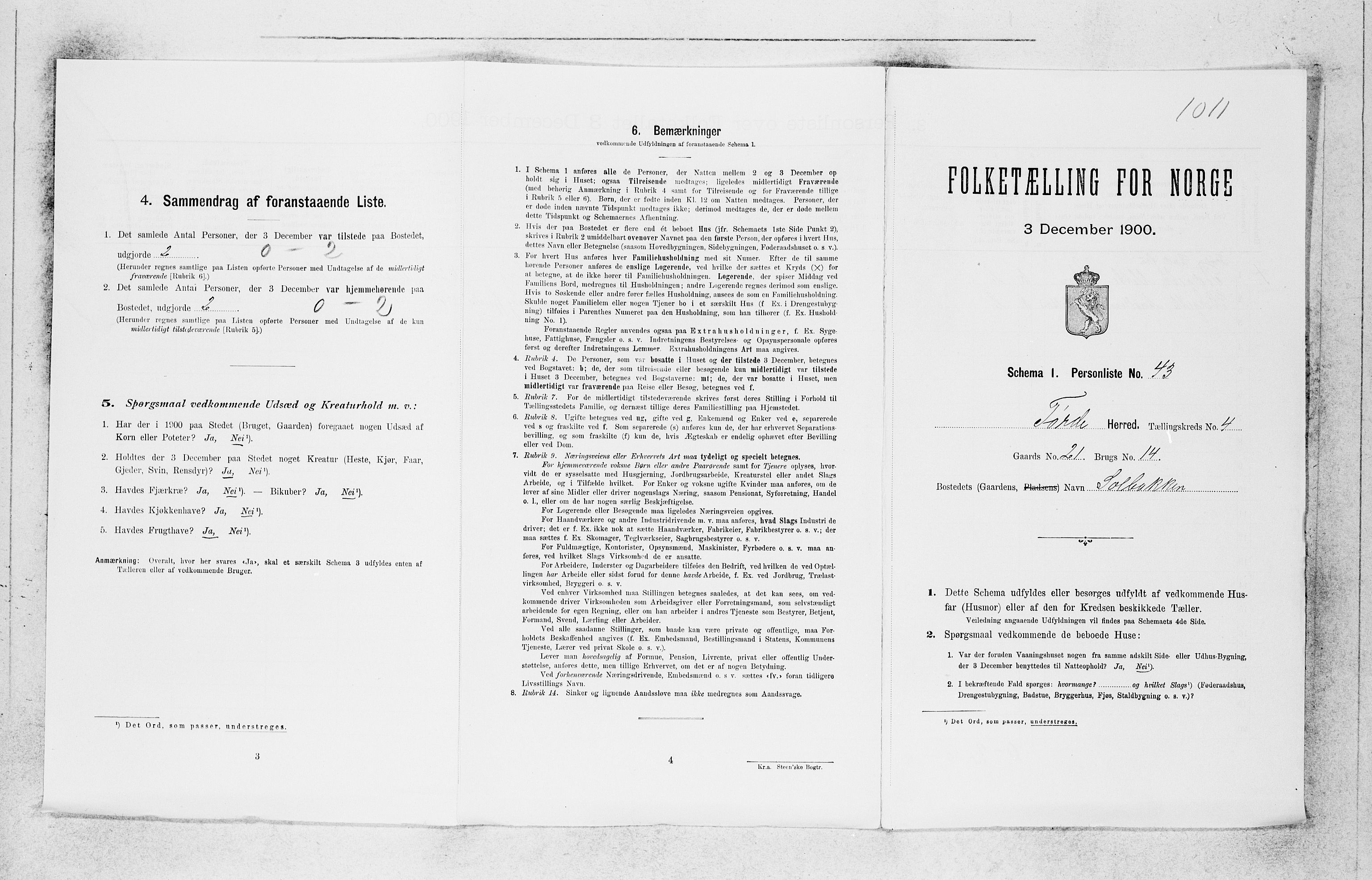 SAB, 1900 census for Førde, 1900, p. 370