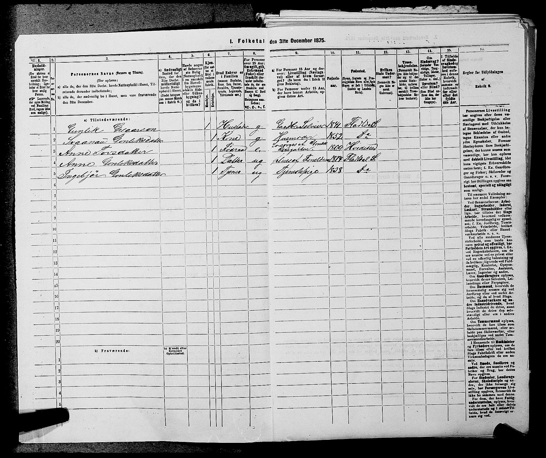 SAKO, 1875 census for 0828P Seljord, 1875, p. 818