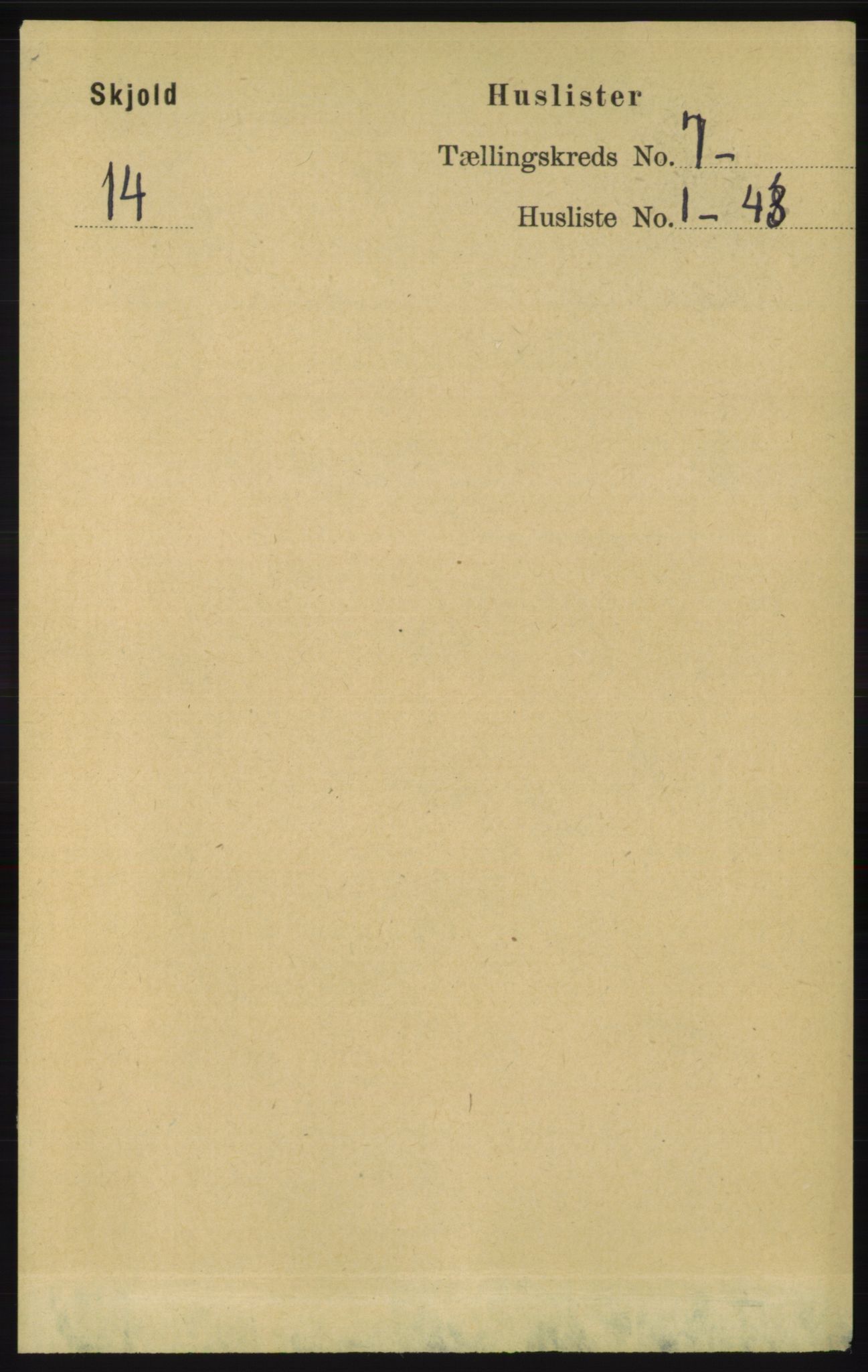 RA, 1891 census for 1154 Skjold, 1891, p. 1303