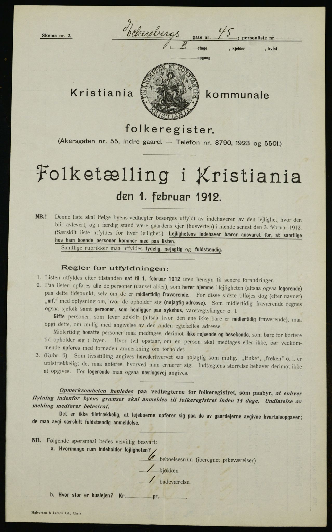 OBA, Municipal Census 1912 for Kristiania, 1912, p. 18617