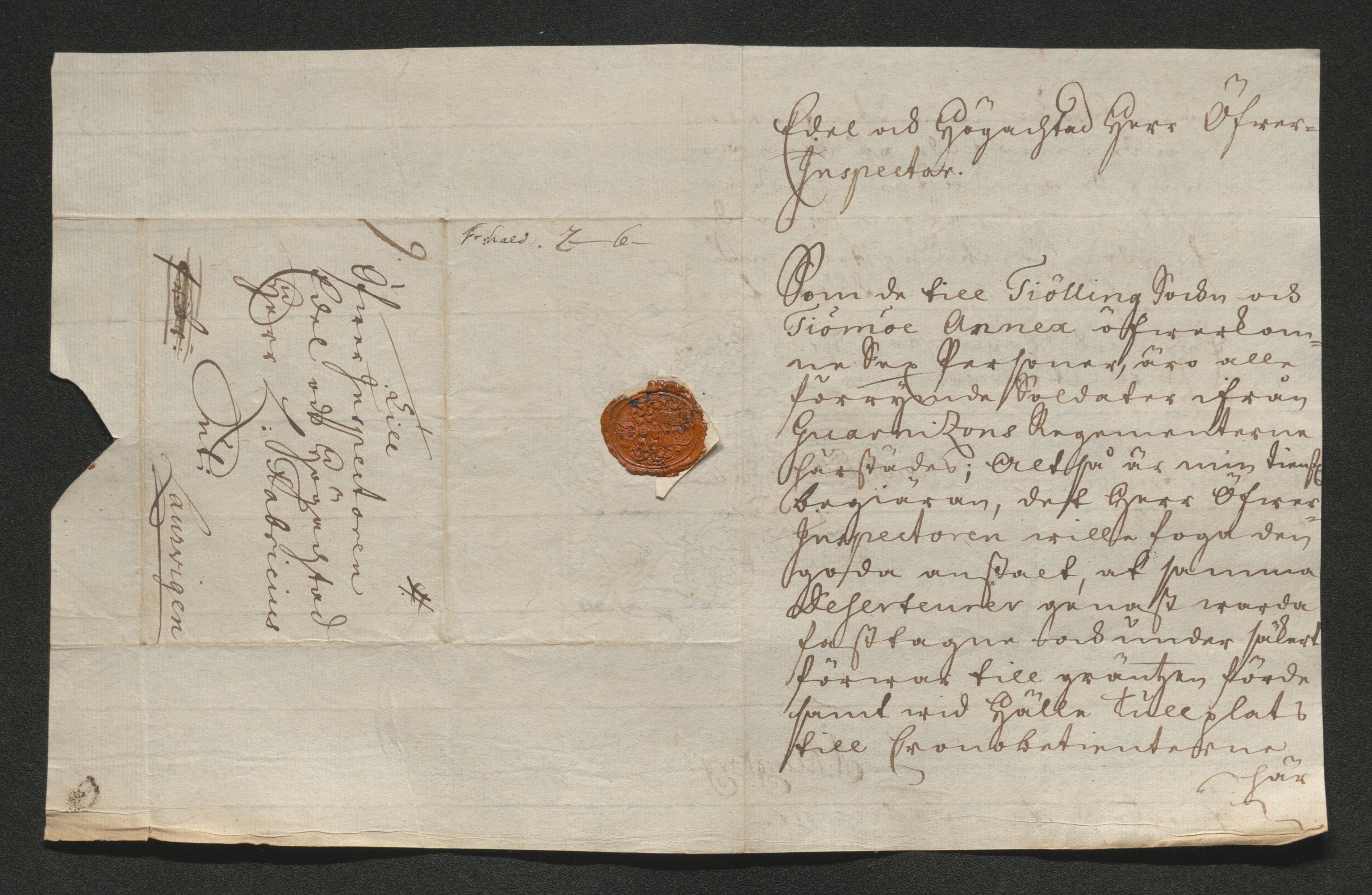 Larvik grevskap, AV/SAKO-A-1056/F/Ff/Ffb/L0018/0001: Brev / Spesielle saker, 1716-1748, p. 232