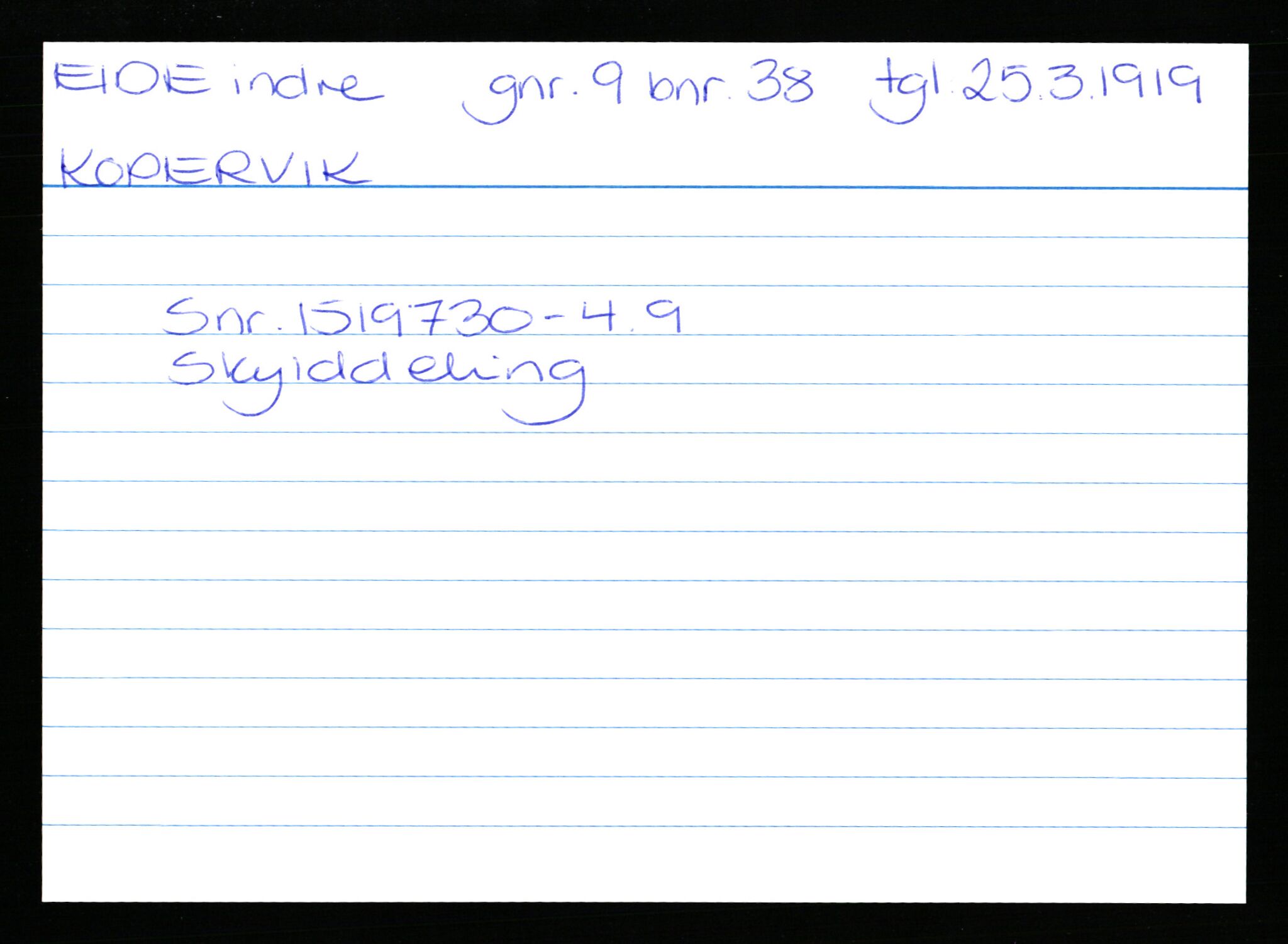 Statsarkivet i Stavanger, AV/SAST-A-101971/03/Y/Yk/L0007: Registerkort sortert etter gårdsnavn: Dritland - Eidland, 1750-1930, p. 451