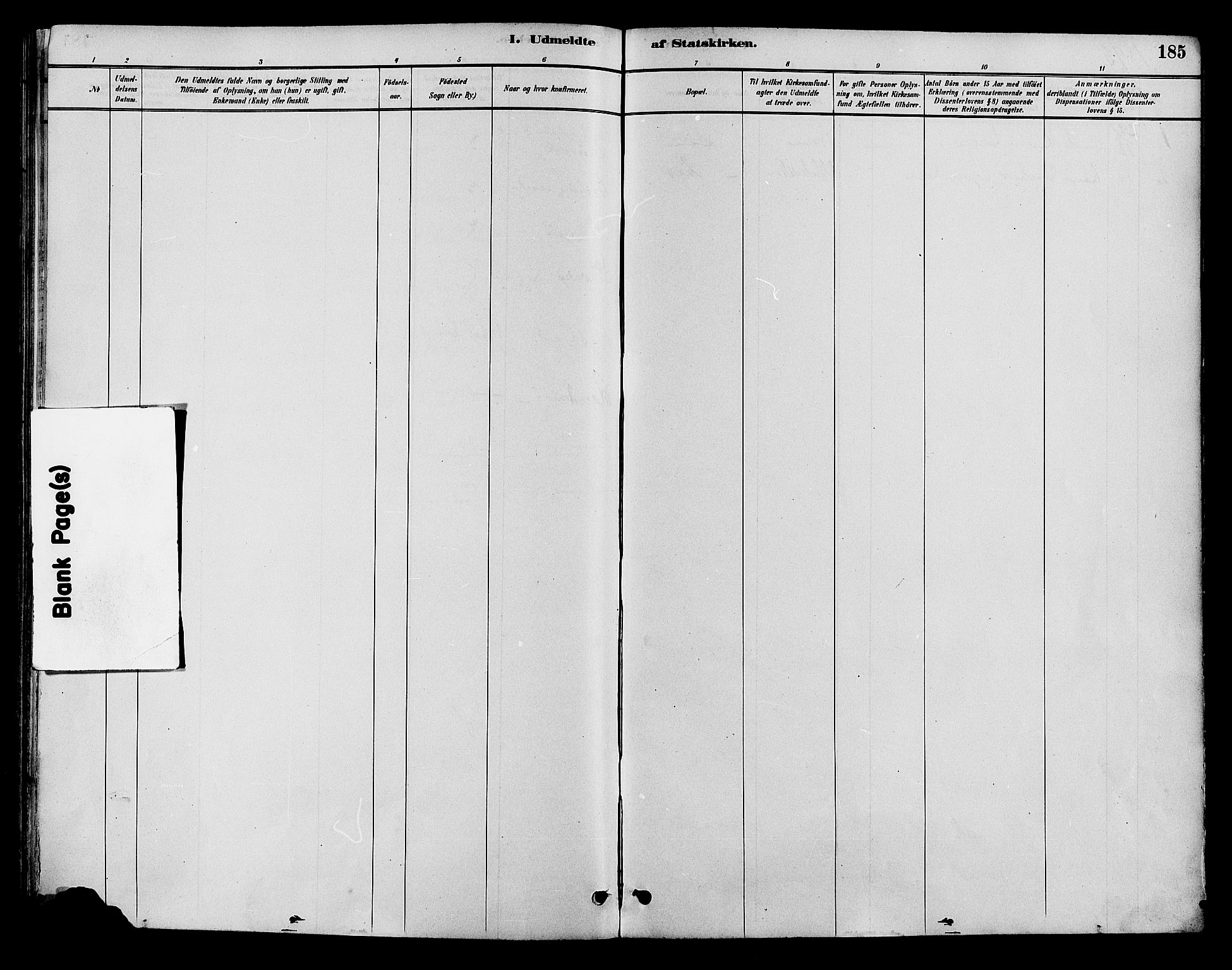 Lom prestekontor, AV/SAH-PREST-070/K/L0008: Parish register (official) no. 8, 1885-1898, p. 185