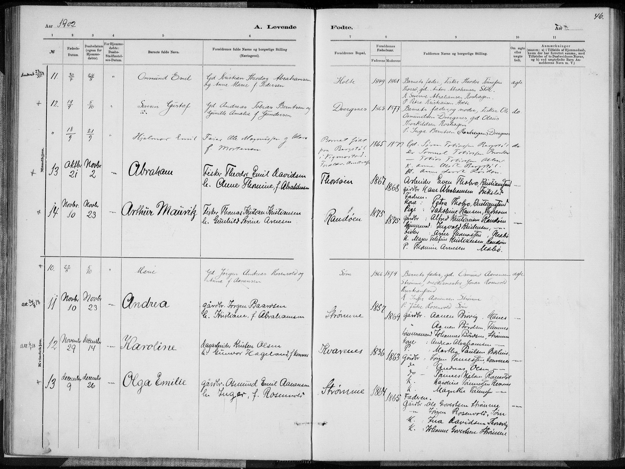 Oddernes sokneprestkontor, AV/SAK-1111-0033/F/Fa/Fab/L0002: Parish register (official) no. A 2, 1884-1903, p. 46