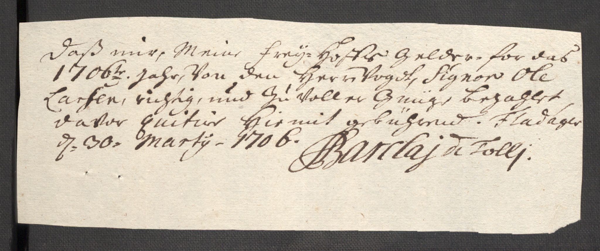 Rentekammeret inntil 1814, Reviderte regnskaper, Fogderegnskap, AV/RA-EA-4092/R48/L2984: Fogderegnskap Sunnhordland og Hardanger, 1706-1707, p. 196