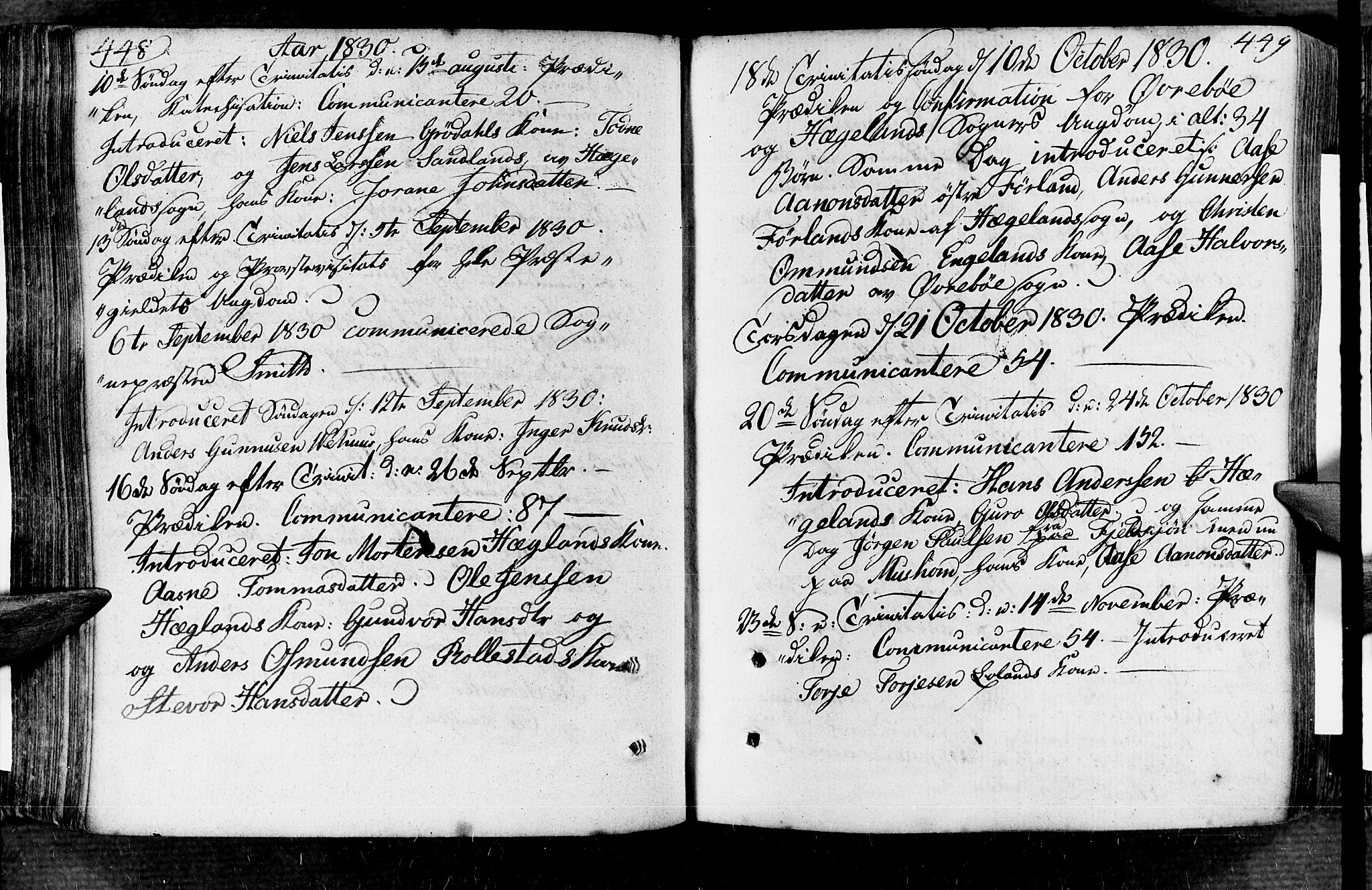 Vennesla sokneprestkontor, AV/SAK-1111-0045/Fa/Fac/L0002: Parish register (official) no. A 2, 1785-1834, p. 448-449