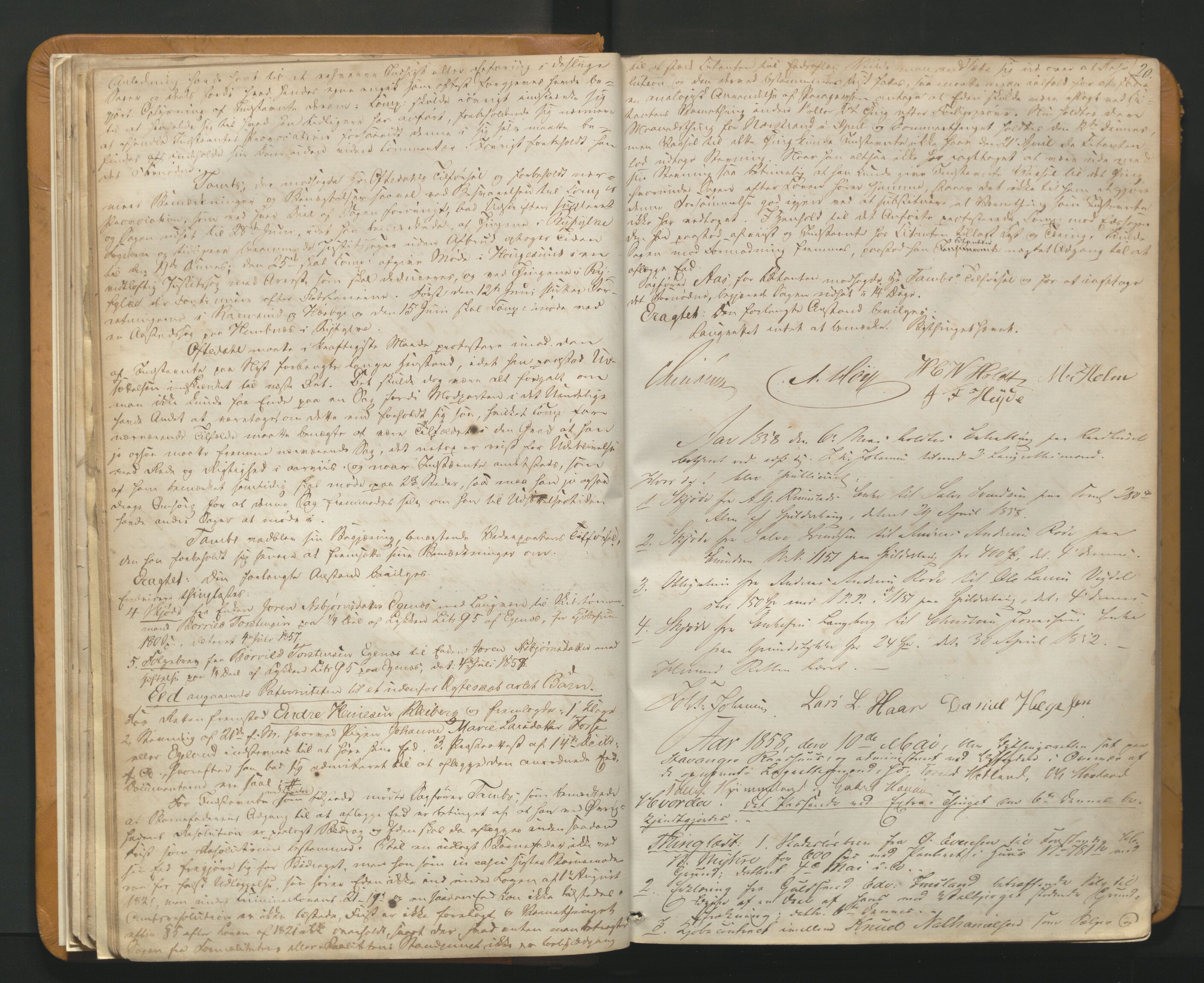 Stavanger byfogd, AV/SAST-A-101408/001/3/30/30BA/L0058: Bytingprotkoll, 1858-1865, p. 19b-20a