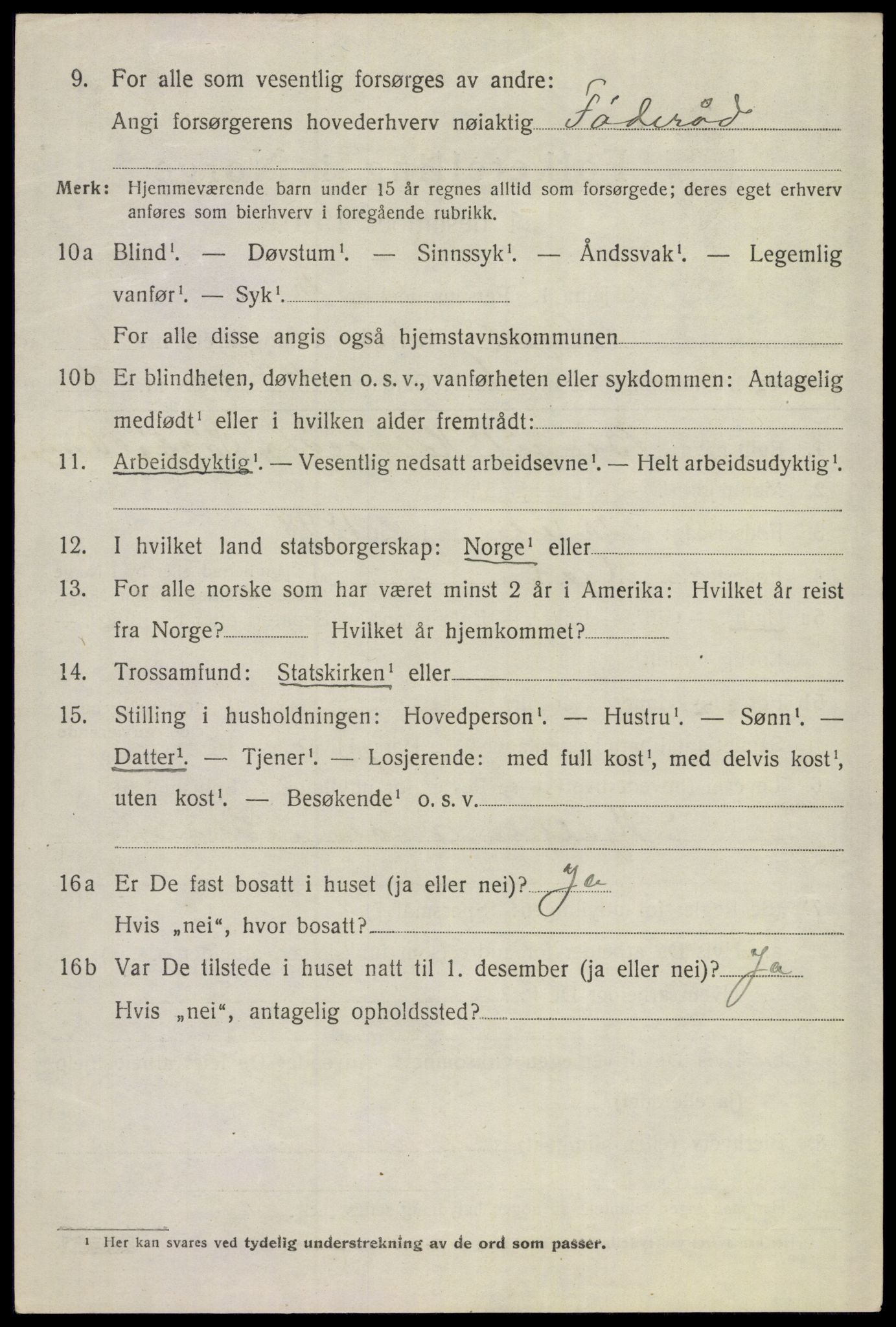 SAKO, 1920 census for Gol, 1920, p. 4583