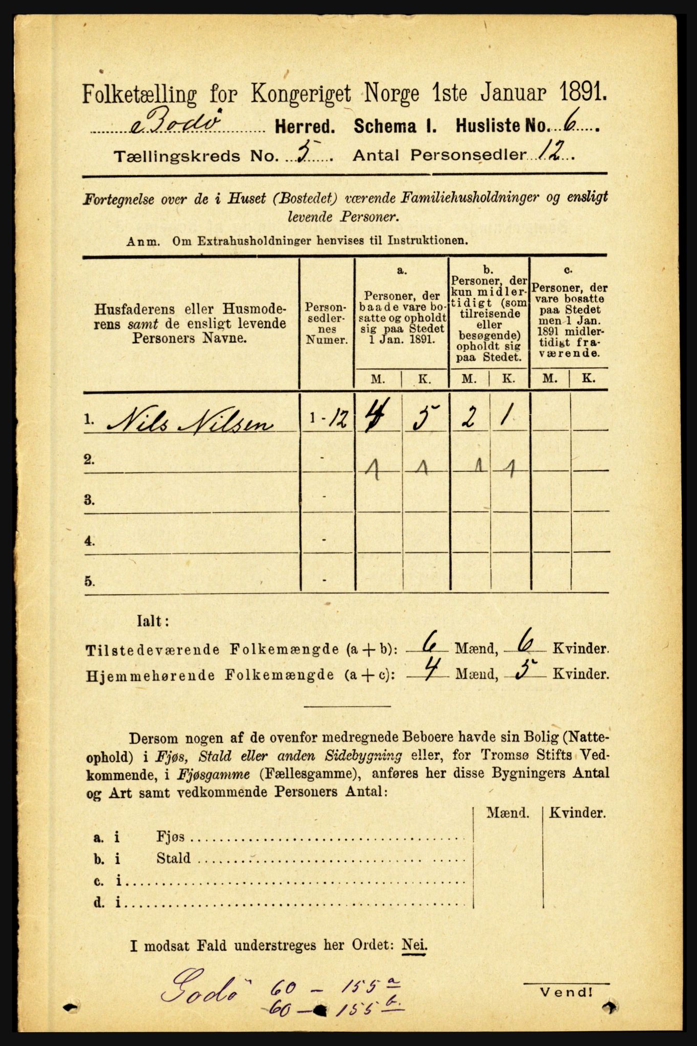 RA, 1891 census for 1843 Bodø, 1891, p. 3035