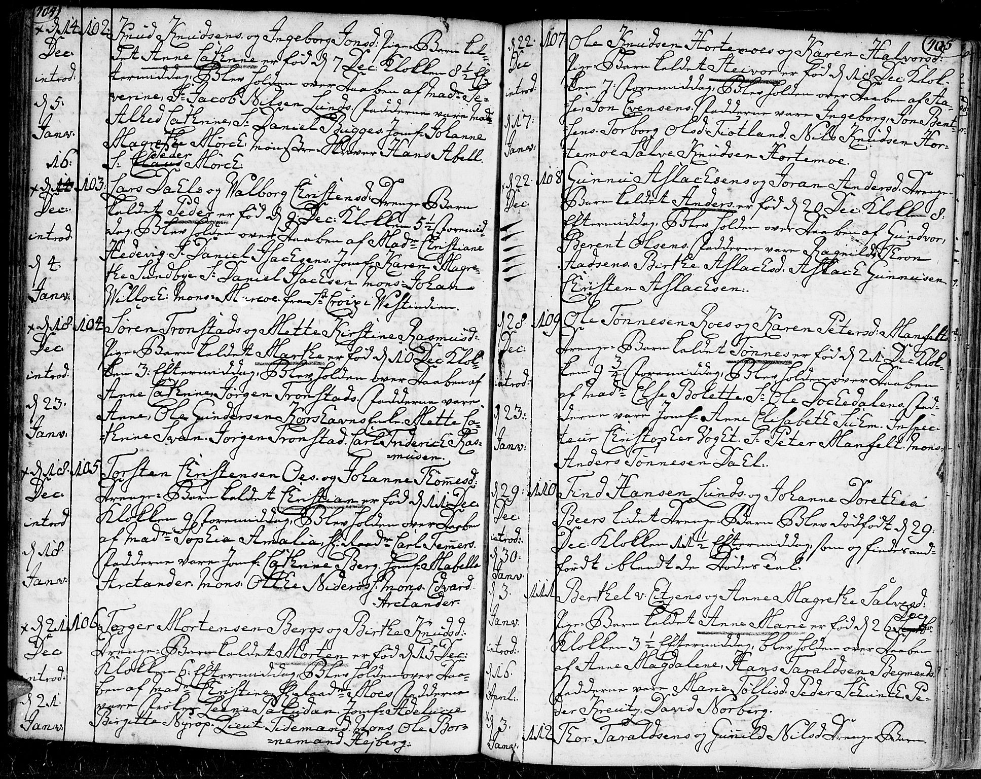 Kristiansand domprosti, AV/SAK-1112-0006/F/Fa/L0002: Parish register (official) no. A 2, 1755-1778, p. 404-405