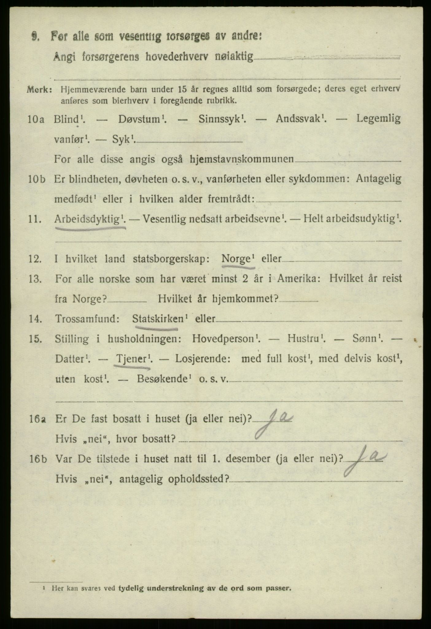 SAB, 1920 census for Gloppen, 1920, p. 5473