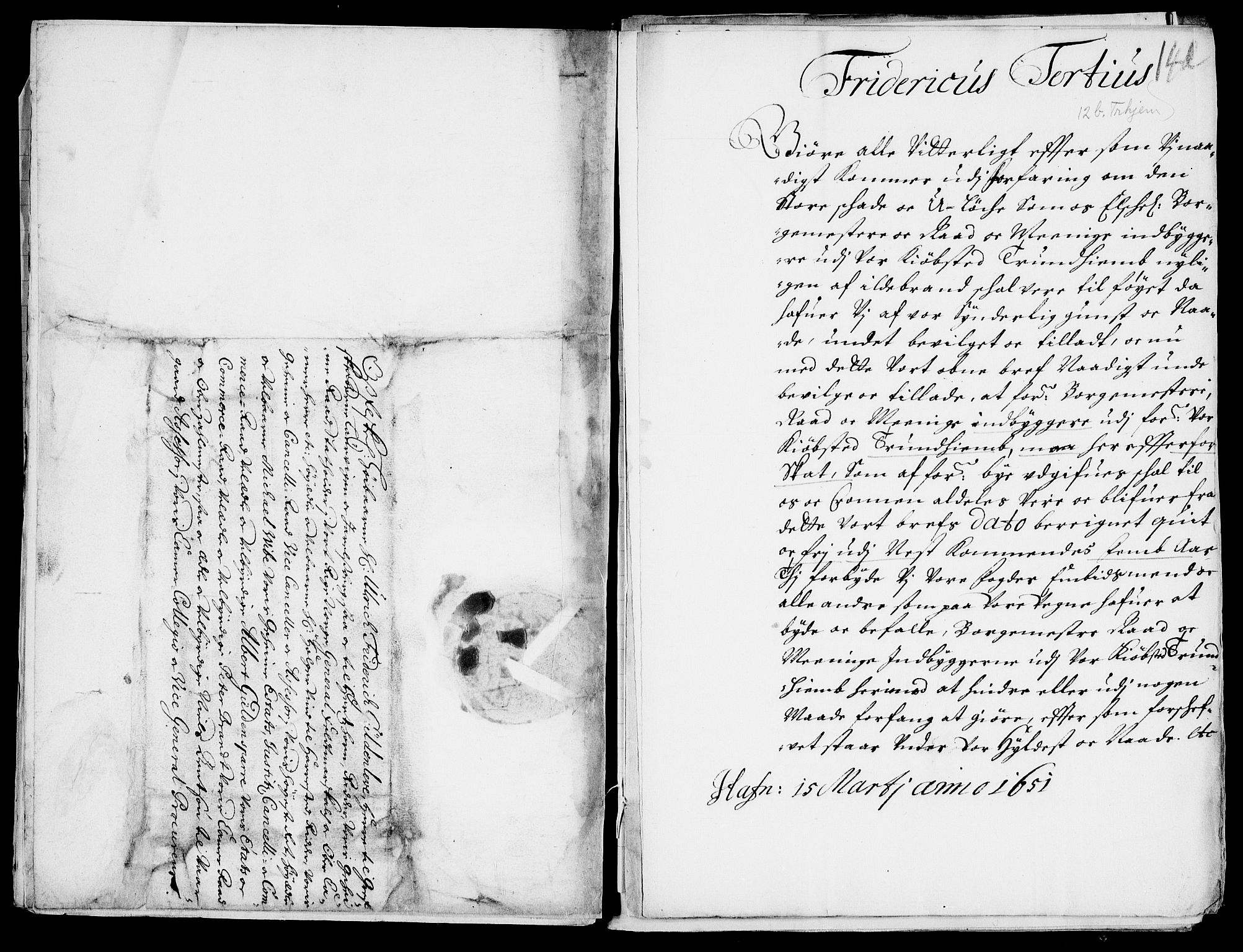 Danske Kanselli, Skapsaker, AV/RA-EA-4061/F/L0074: Skap 15, pakke 79, 1611-1701, p. 113