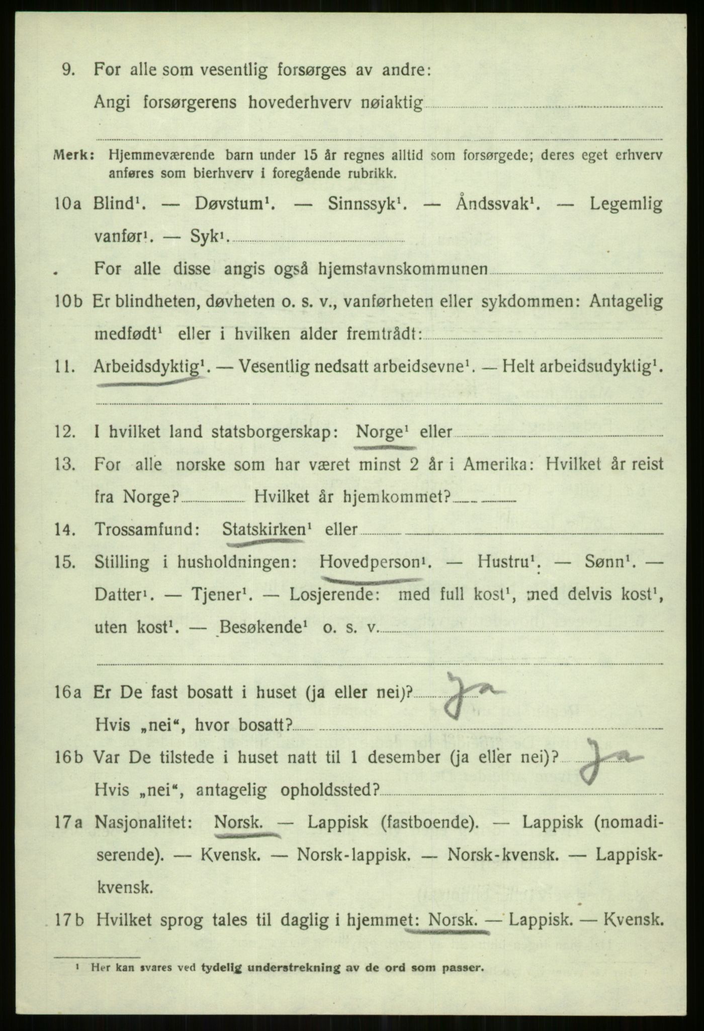 SATØ, 1920 census for Karlsøy, 1920, p. 1708
