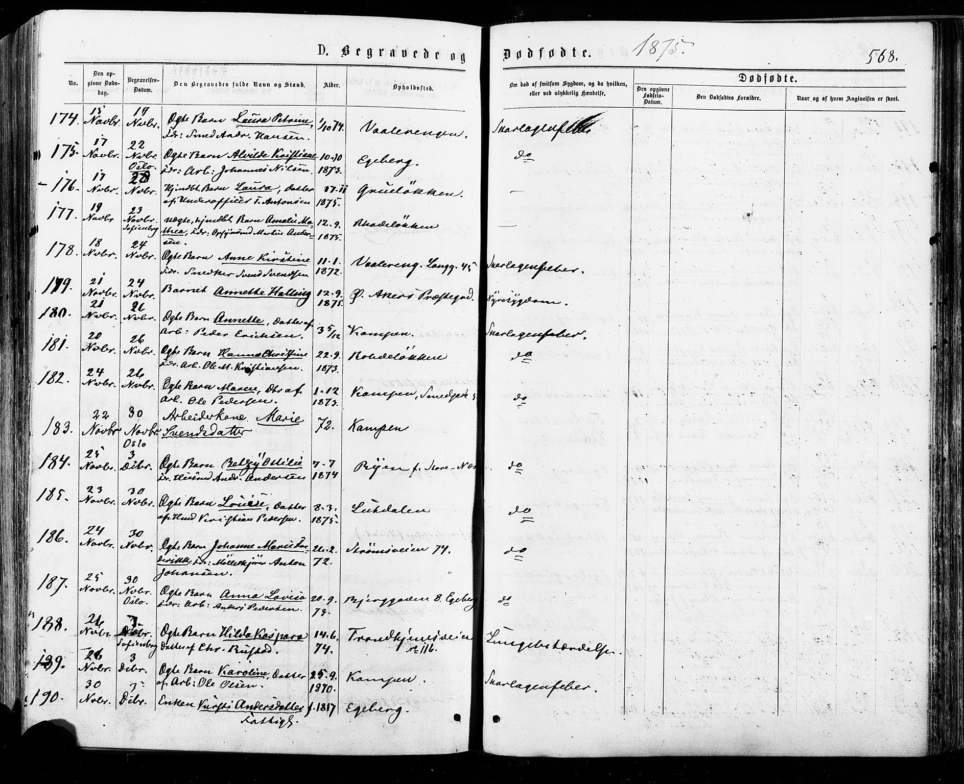 Østre Aker prestekontor Kirkebøker, AV/SAO-A-10840/F/Fa/L0004: Parish register (official) no. I 4, 1876-1889, p. 568