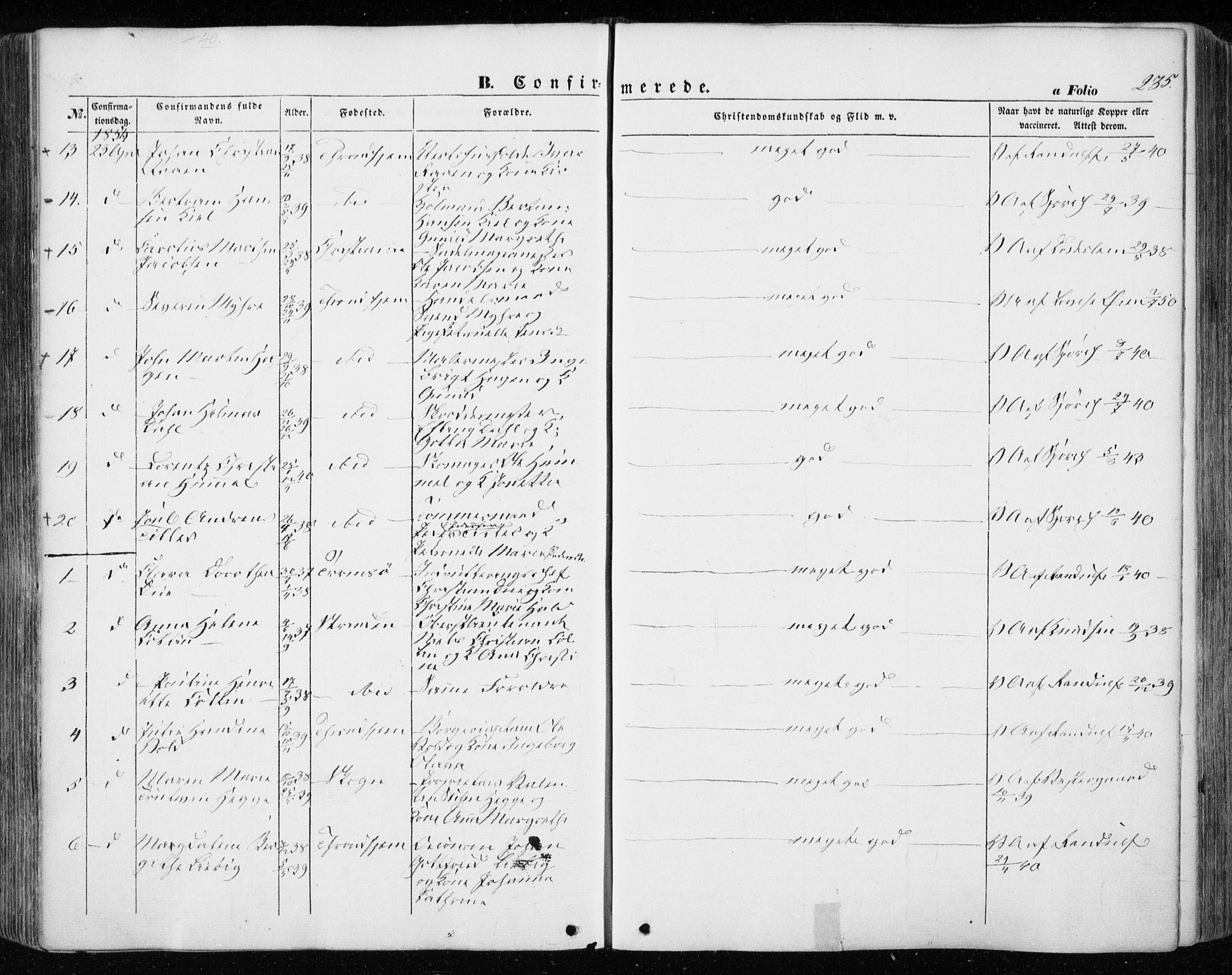 Ministerialprotokoller, klokkerbøker og fødselsregistre - Sør-Trøndelag, SAT/A-1456/601/L0051: Parish register (official) no. 601A19, 1848-1857, p. 235