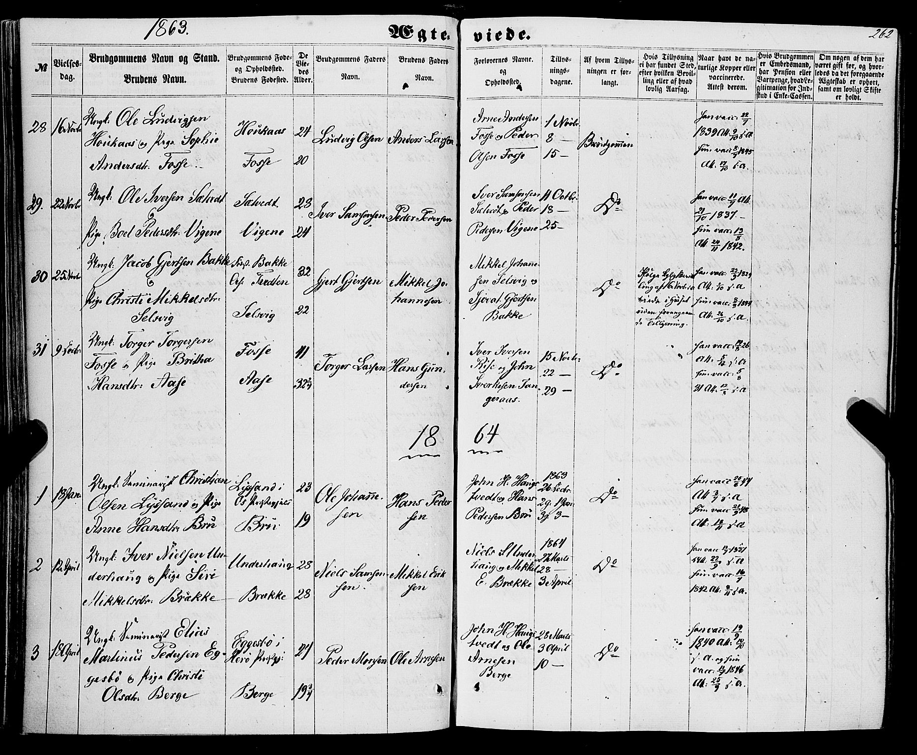 Strandebarm sokneprestembete, AV/SAB-A-78401/H/Haa: Parish register (official) no. A 8, 1858-1872, p. 262