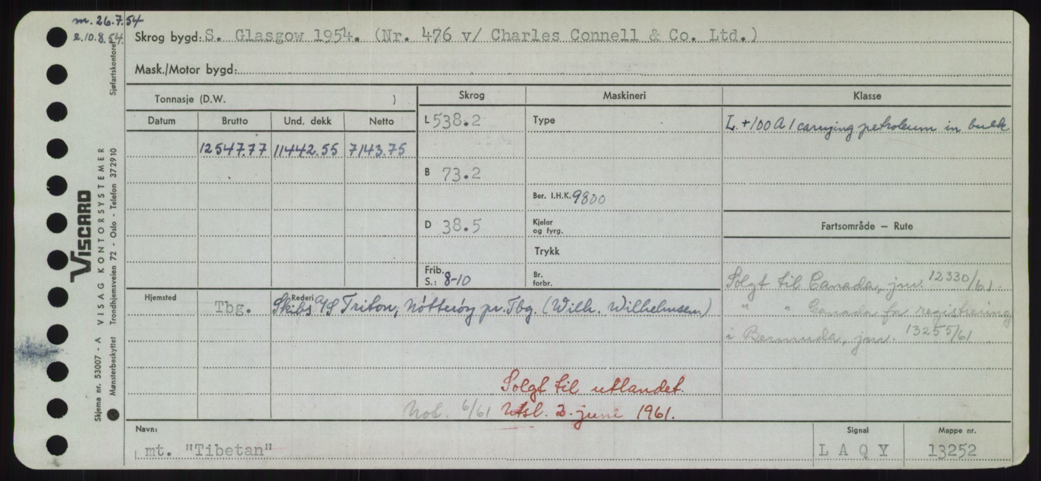 Sjøfartsdirektoratet med forløpere, Skipsmålingen, RA/S-1627/H/Hd/L0039: Fartøy, Ti-Tø, p. 7