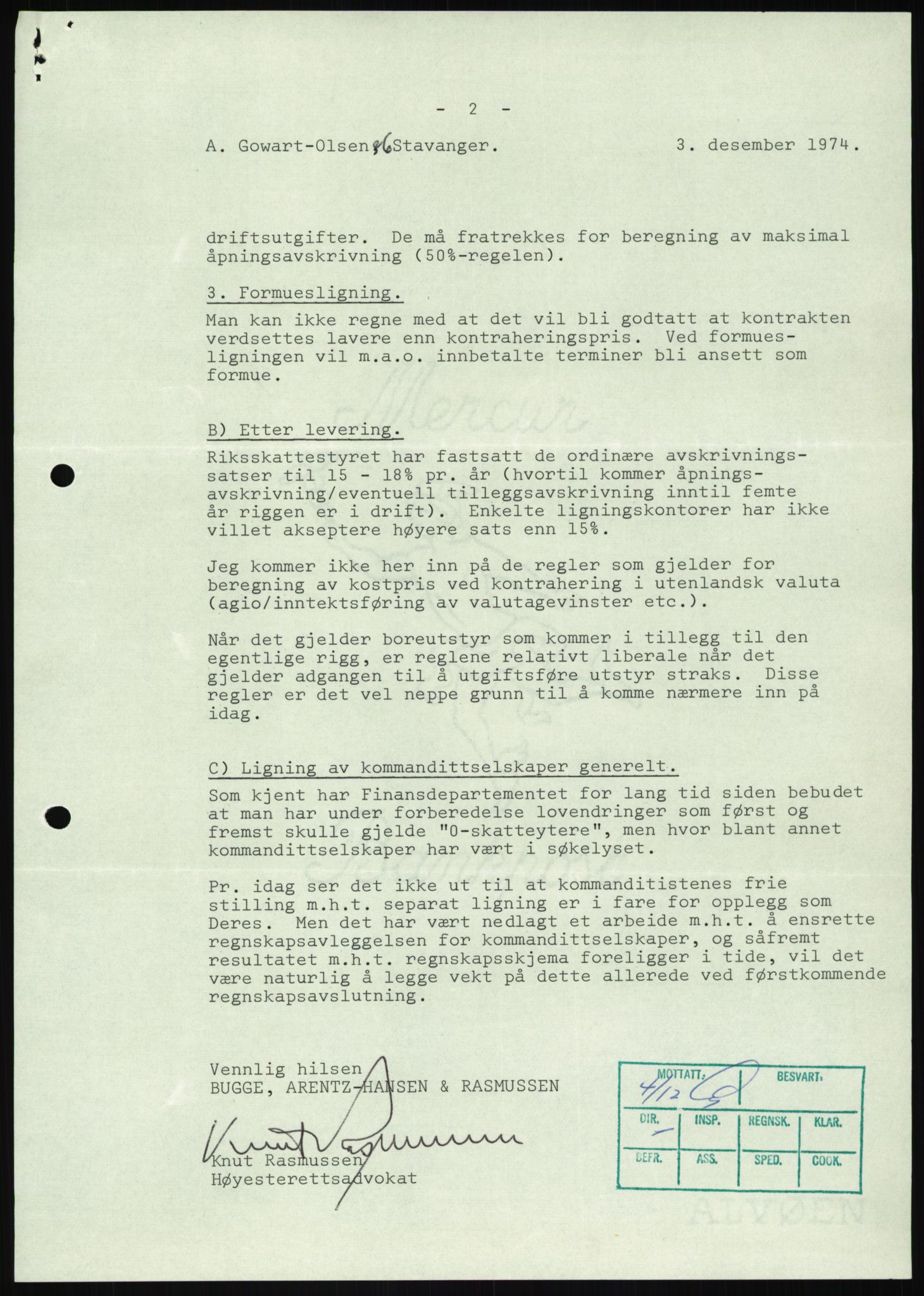 Pa 1503 - Stavanger Drilling AS, AV/SAST-A-101906/D/L0006: Korrespondanse og saksdokumenter, 1974-1984, p. 580