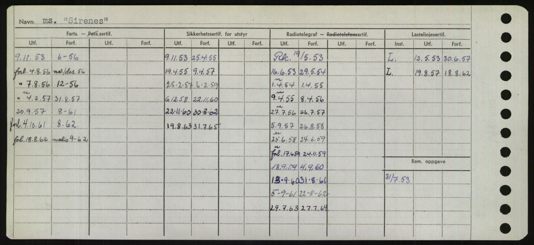 Sjøfartsdirektoratet med forløpere, Skipsmålingen, AV/RA-S-1627/H/Hd/L0033: Fartøy, Sevi-Sjø, p. 264