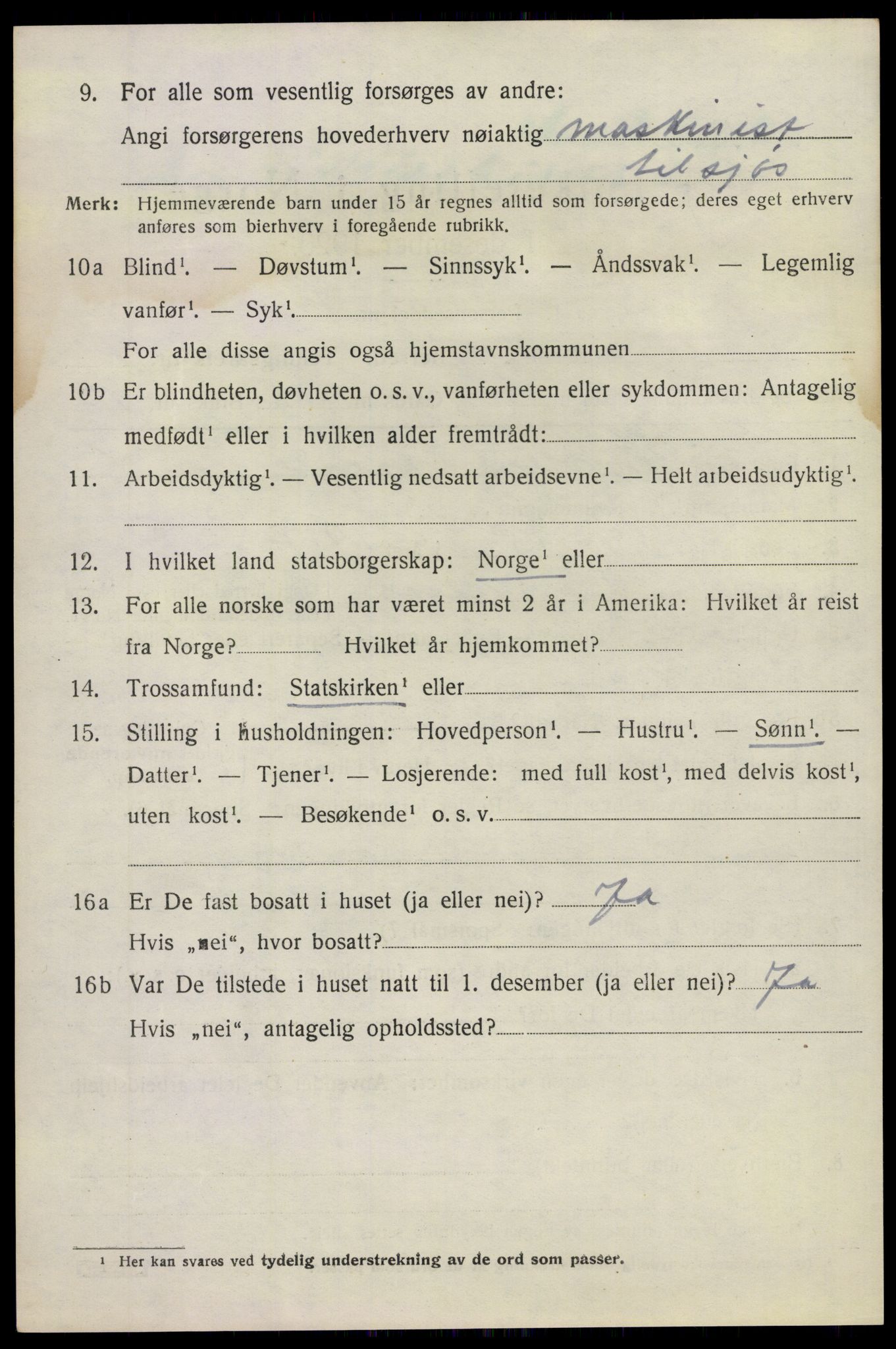 SAKO, 1920 census for Sandeherred, 1920, p. 7465