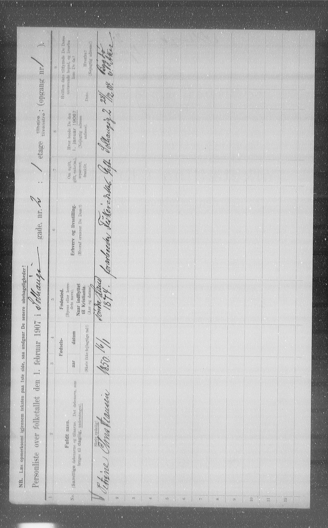 OBA, Municipal Census 1907 for Kristiania, 1907, p. 50771