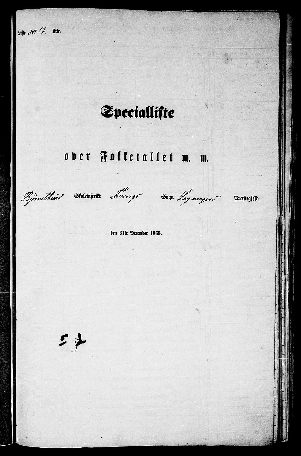 RA, 1865 census for Leikanger, 1865, p. 85
