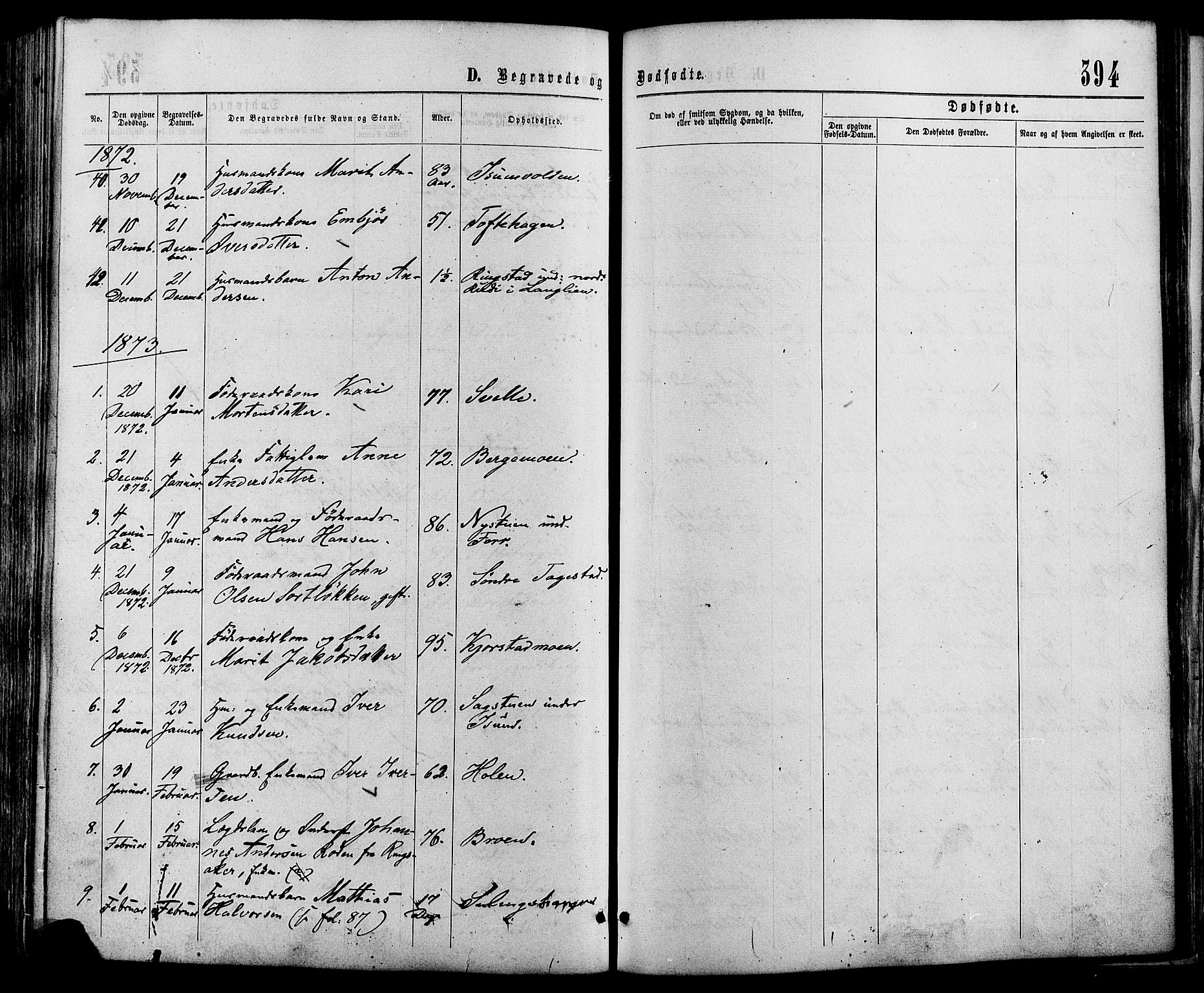 Sør-Fron prestekontor, SAH/PREST-010/H/Ha/Haa/L0002: Parish register (official) no. 2, 1864-1880, p. 394